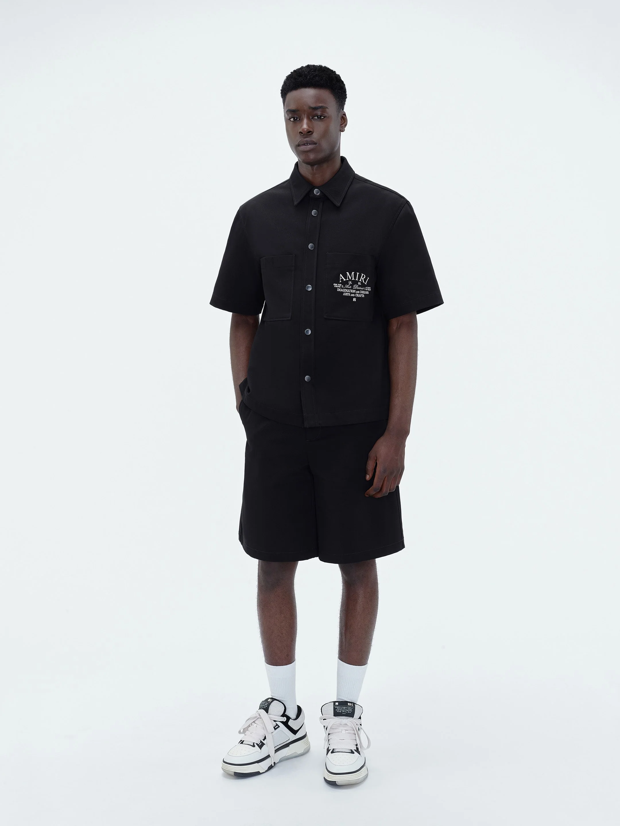 AMIRI ARTS DISTRICT CAMP SHIRT - BLACK - Image 2