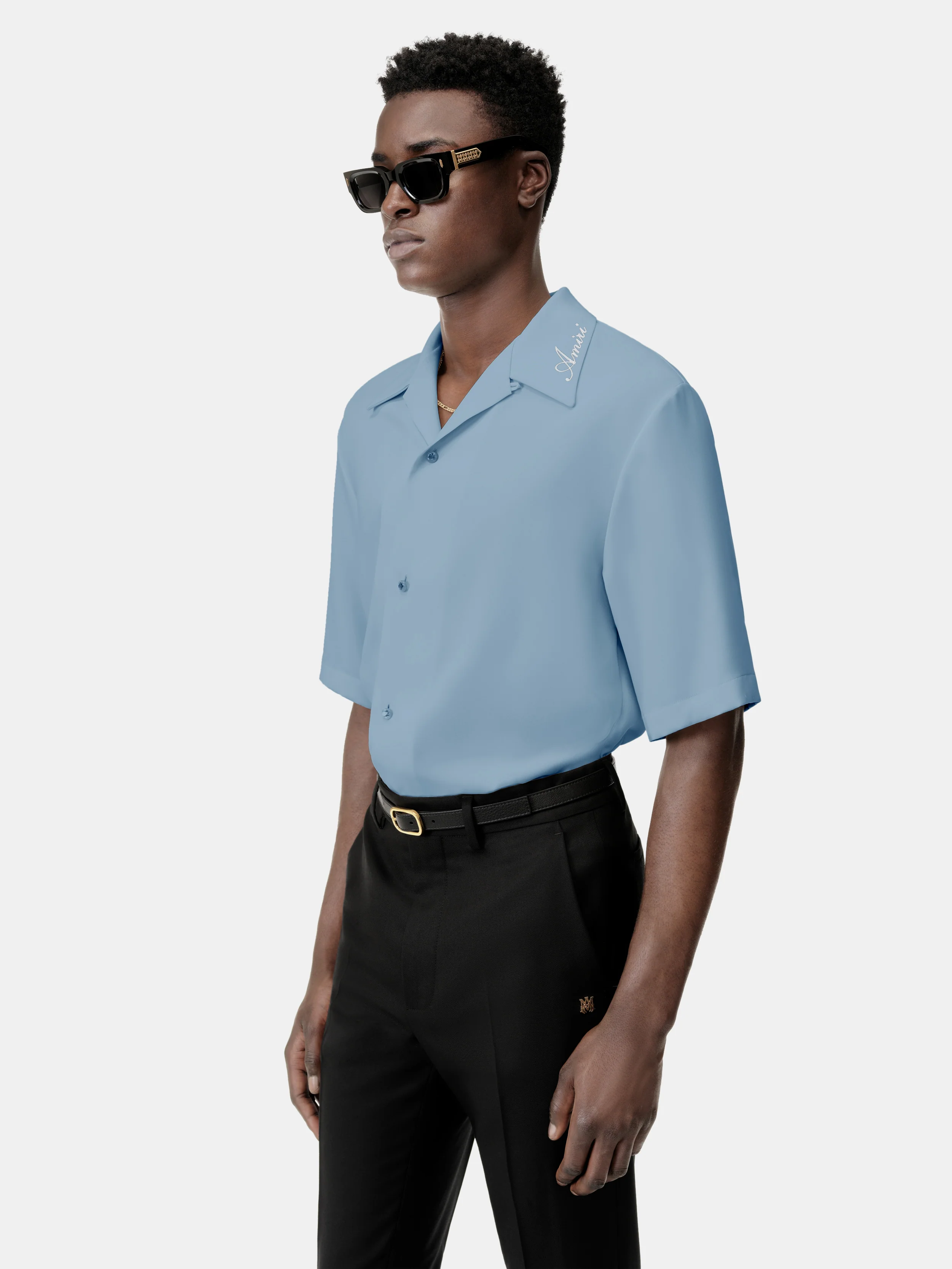 AMIRI CAMP SHIRT - Ashley Blue - Image 3