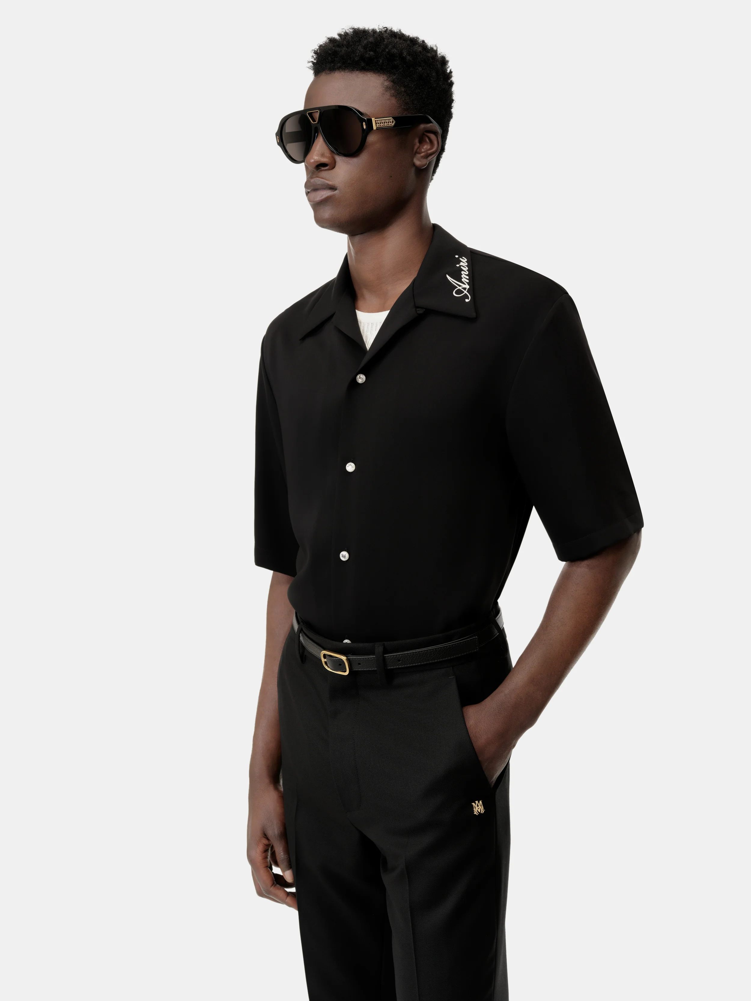 AMIRI CAMP SHIRT - Black - Image 4