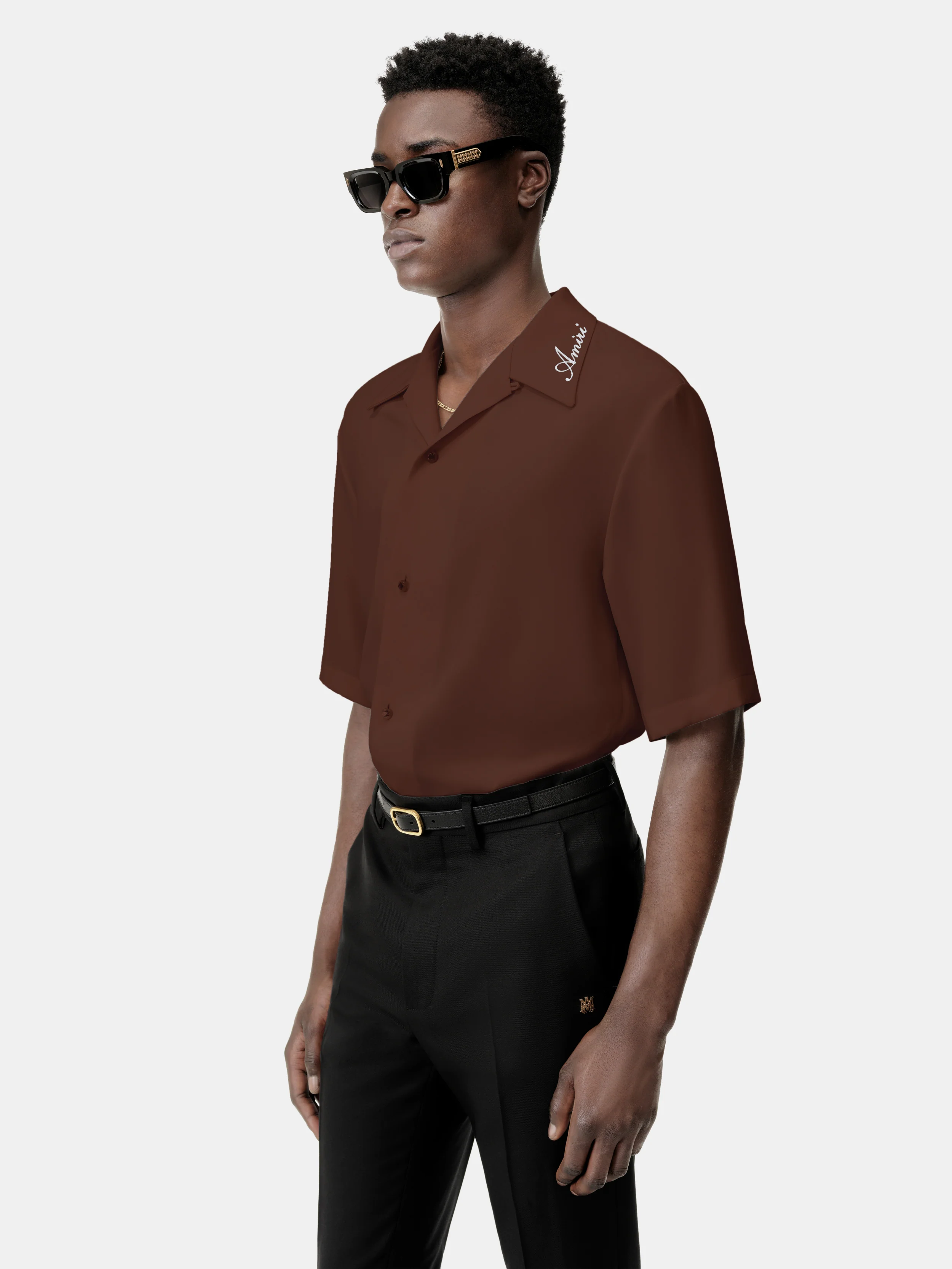 AMIRI CAMP SHIRT - Chocolate - Image 3