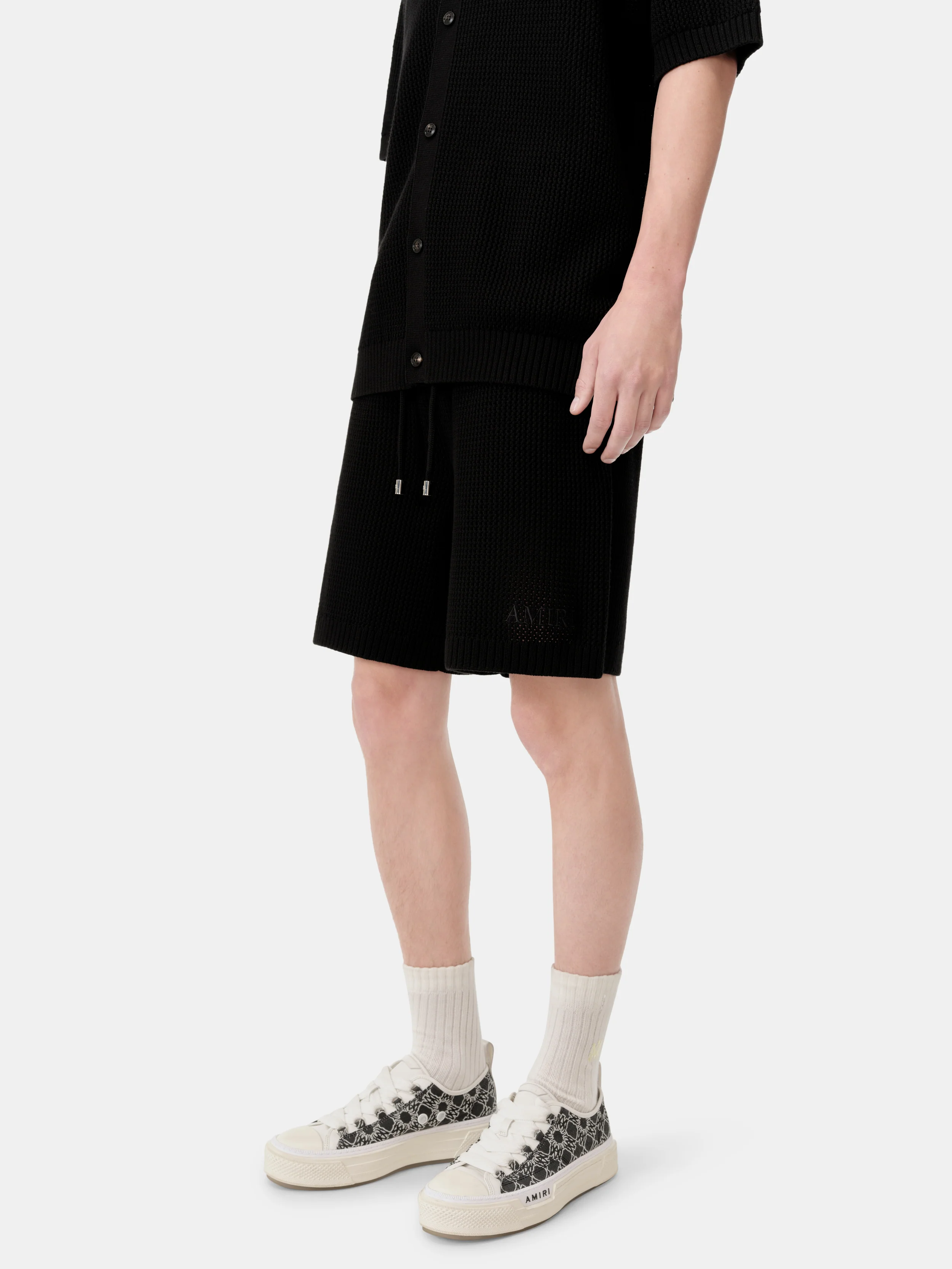 AMIRI CROCHET MESH SHORT - Black - Image 4