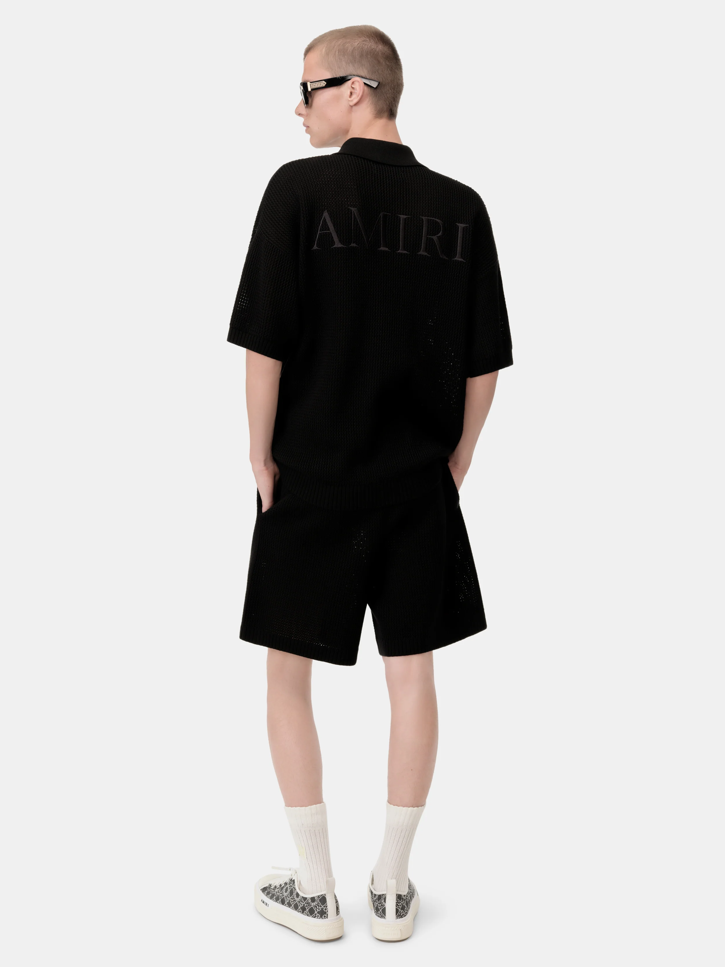 AMIRI CROCHET MESH SHORT - Black - Image 5