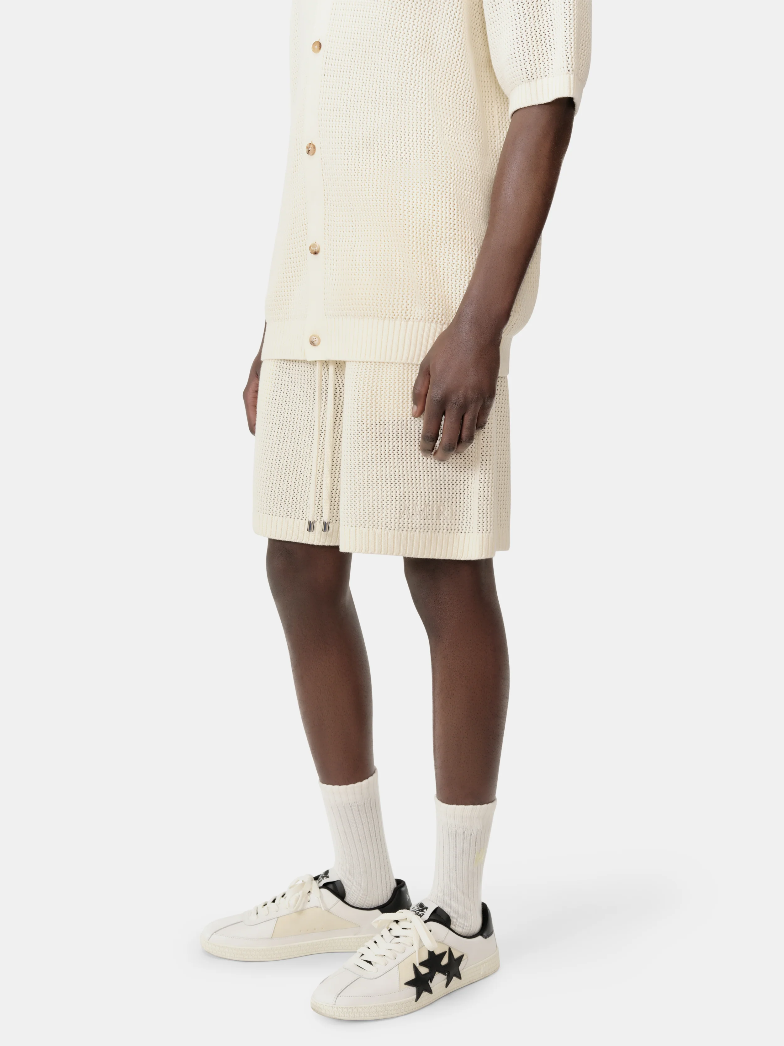 AMIRI CROCHET MESH SHORT - Ivory - Image 4