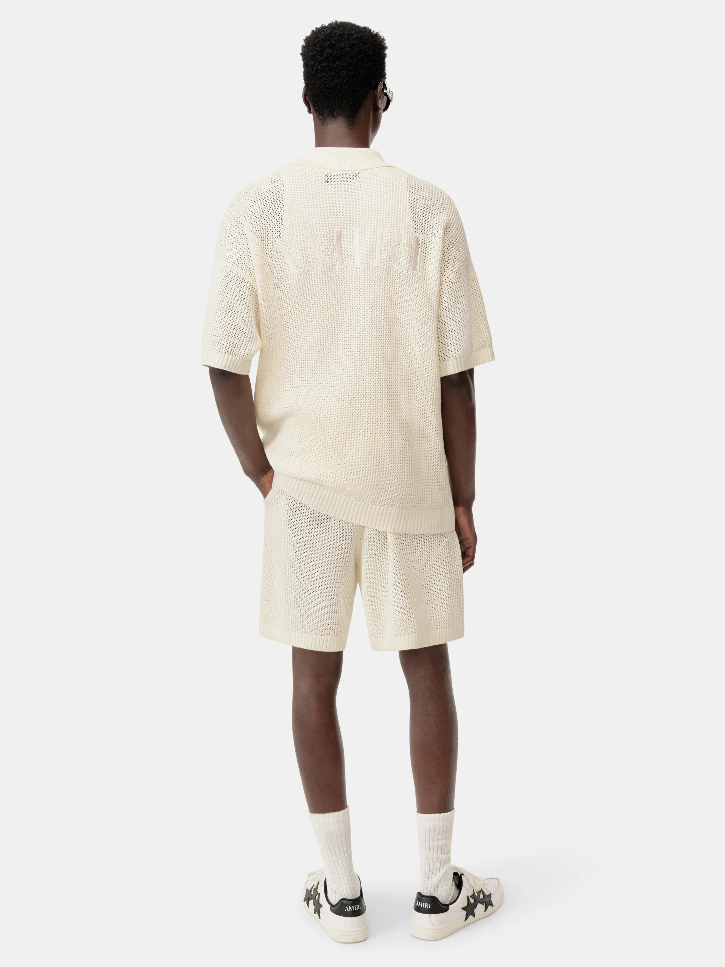 AMIRI CROCHET MESH SHORT - Ivory - Image 5