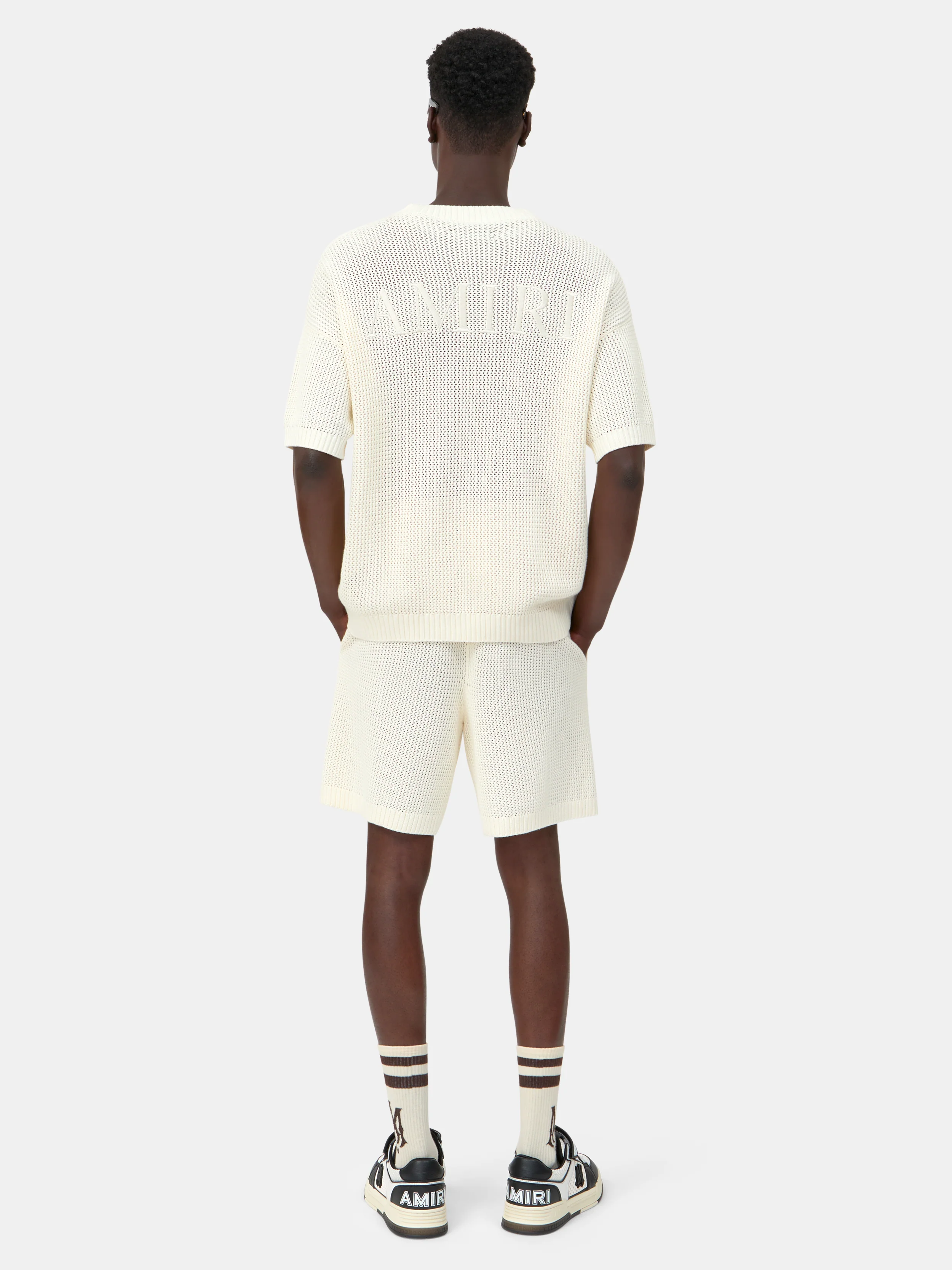 AMIRI CROCHET MESH TSHIRT - Ivory - Image 4