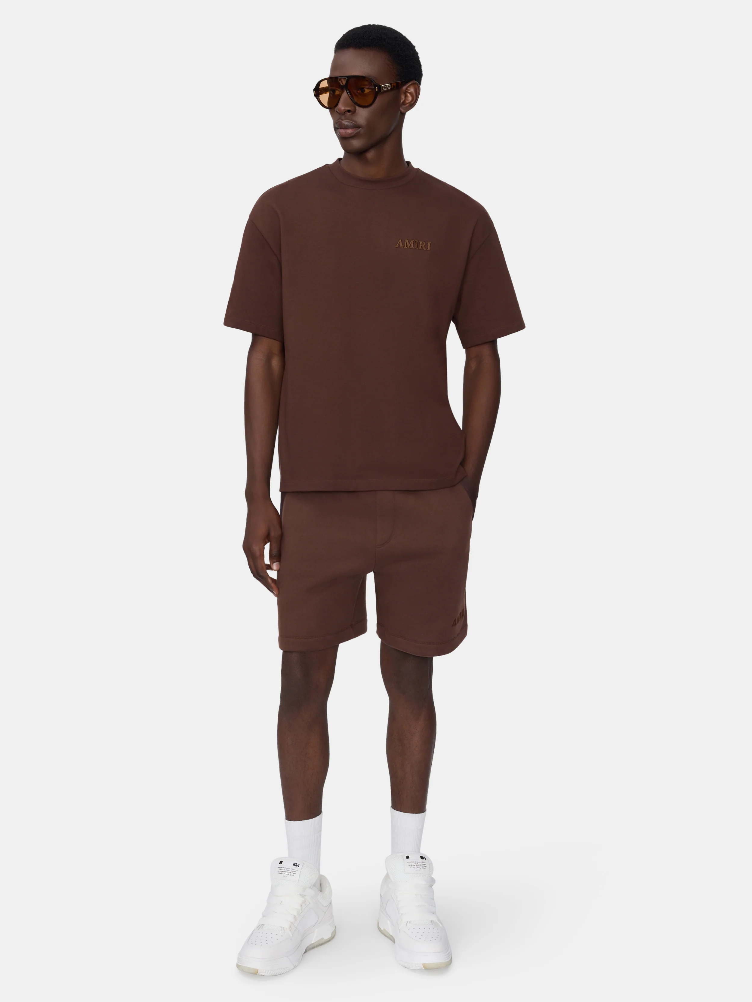 AMIRI EMBROIDERED SHORT - WALNUT BROWN - Image 2