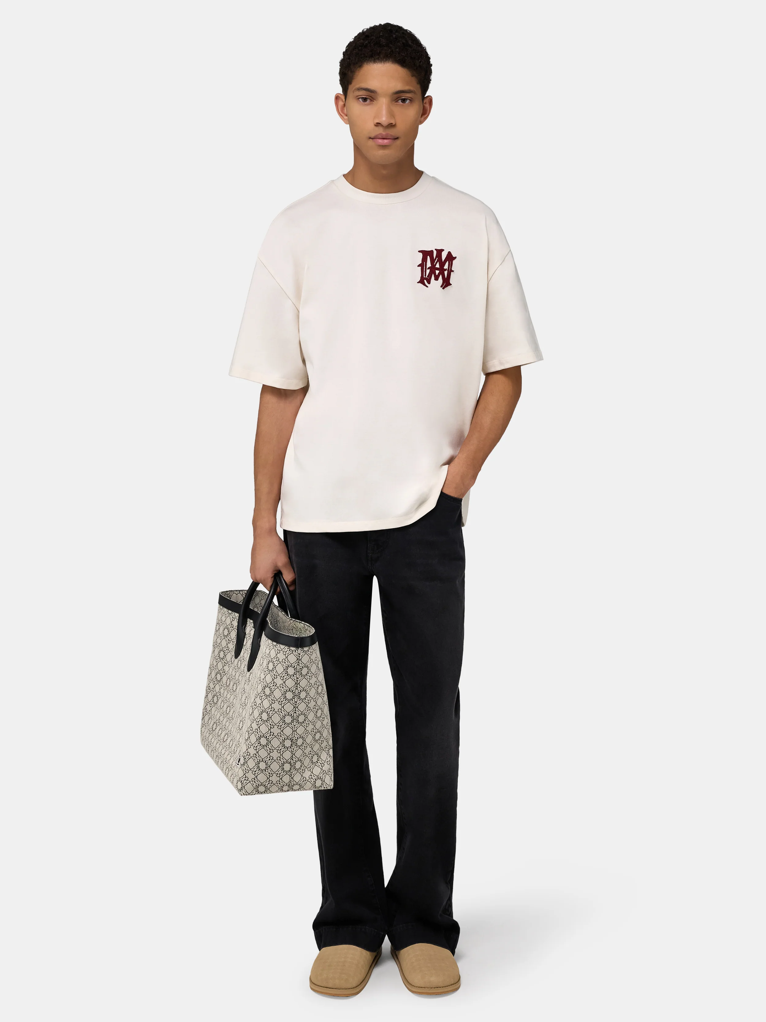 AMIRI HOLLYWOOD OVERSIZED TEE - Ivory - Image 2