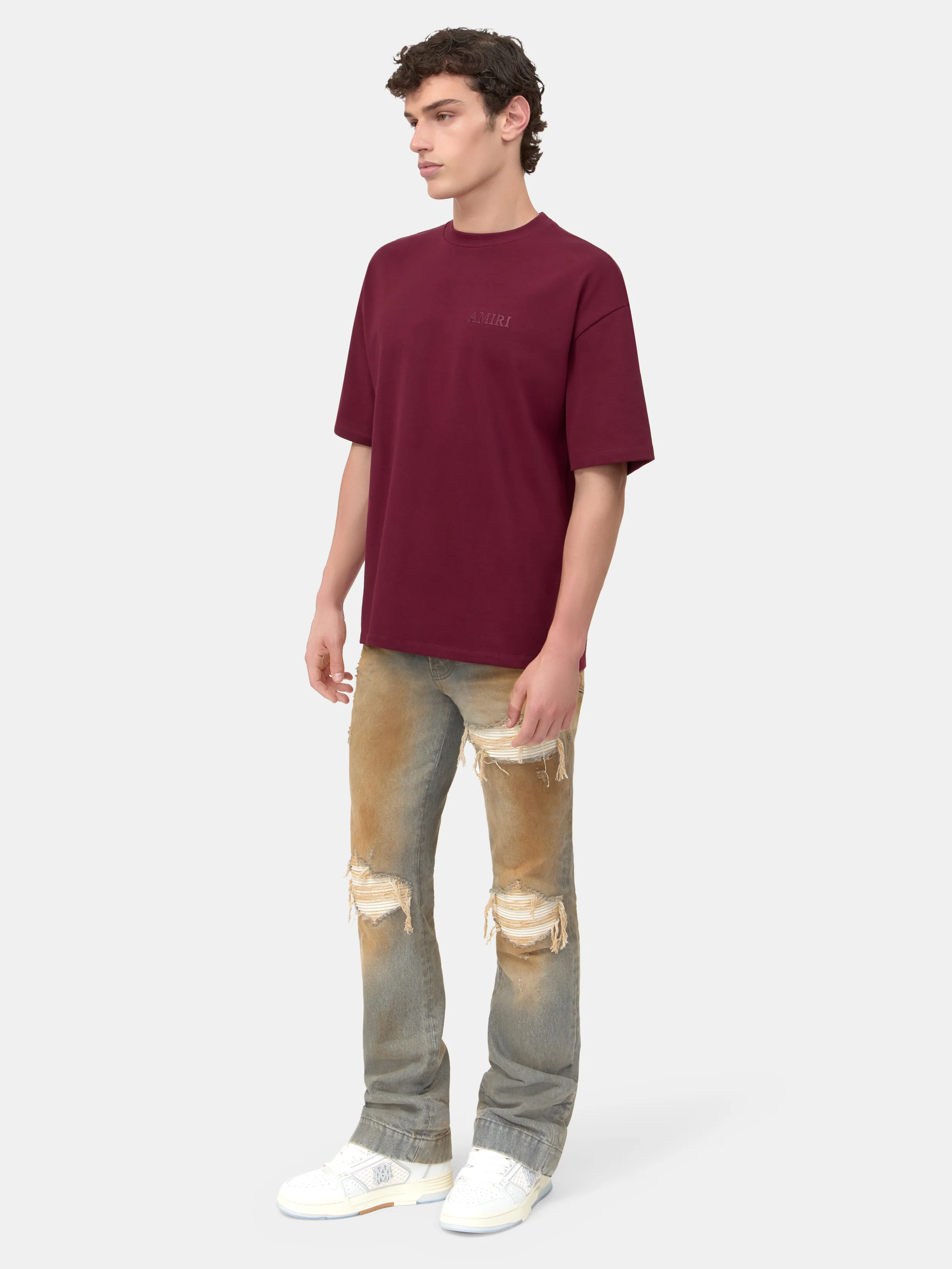AMIRI OVERSIZED TEE - Aged Port - Image 3