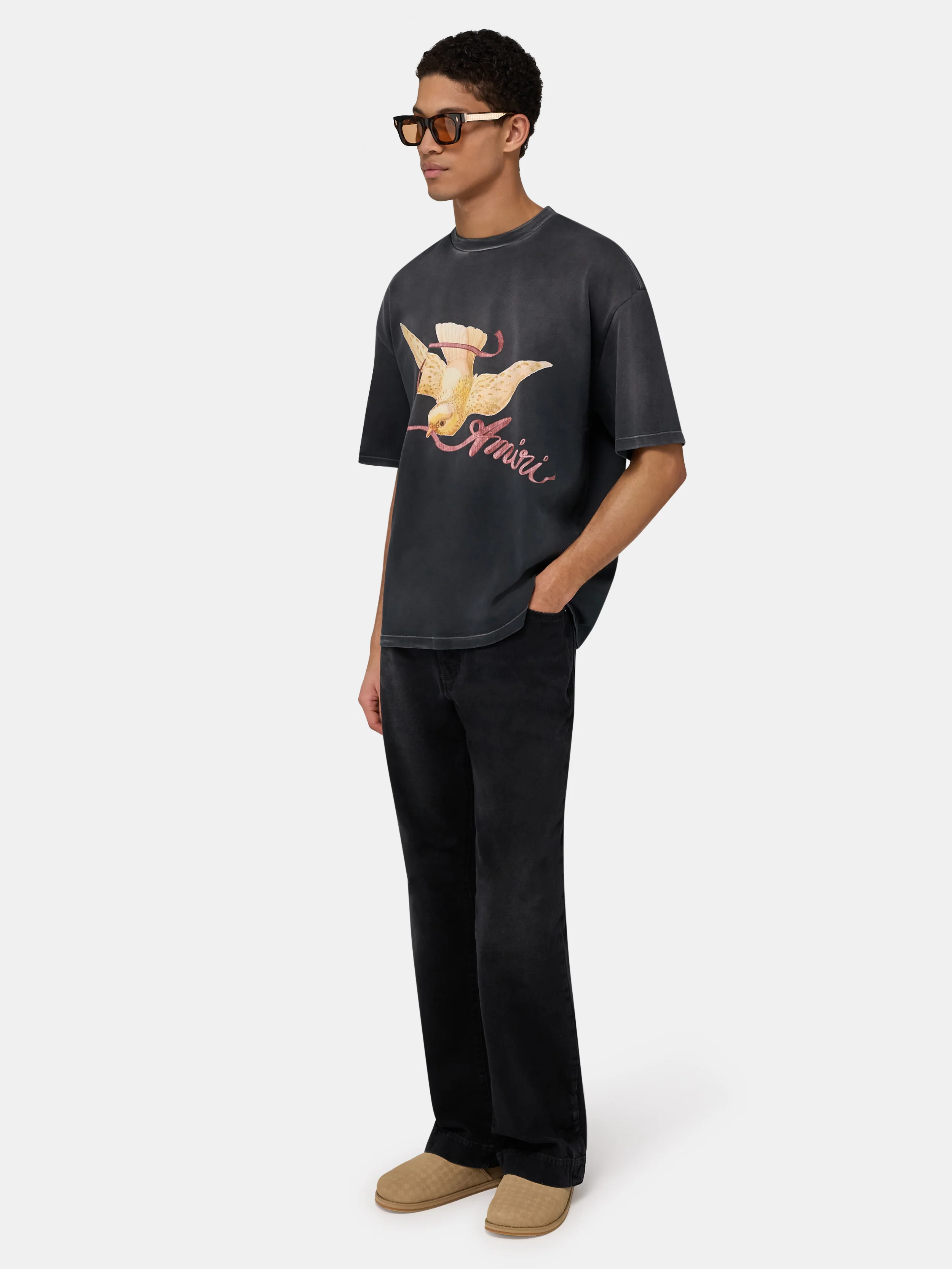 AMIRI RIBBON OVERSIZED TEE - Black - Image 3