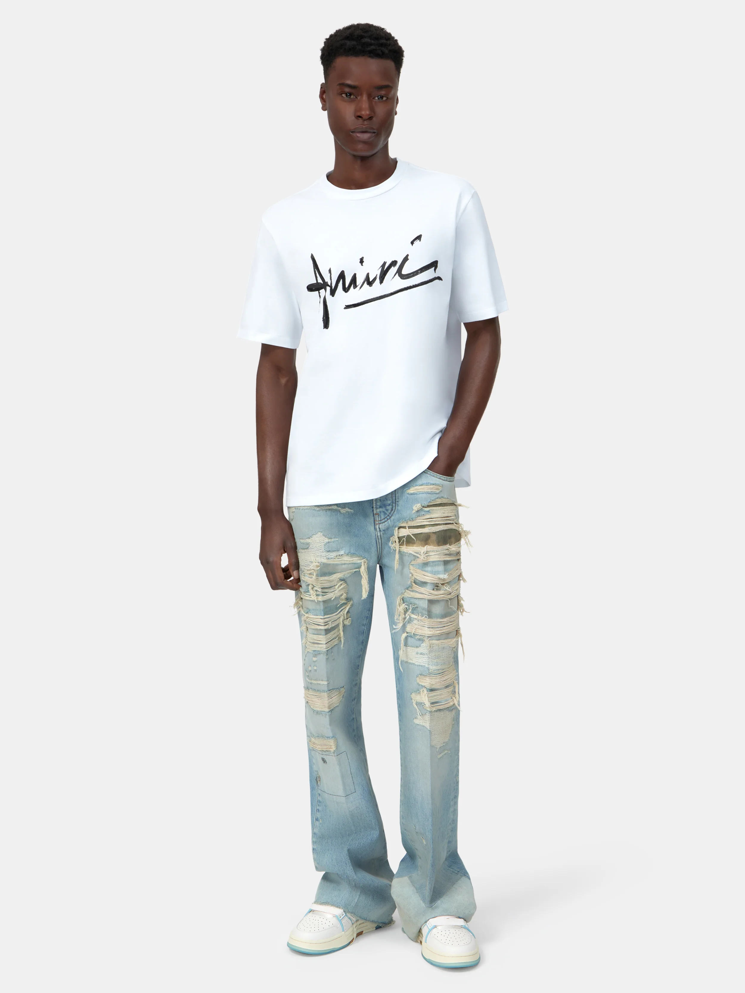 AMIRI SCRIPT TEE - WHITE - Image 2