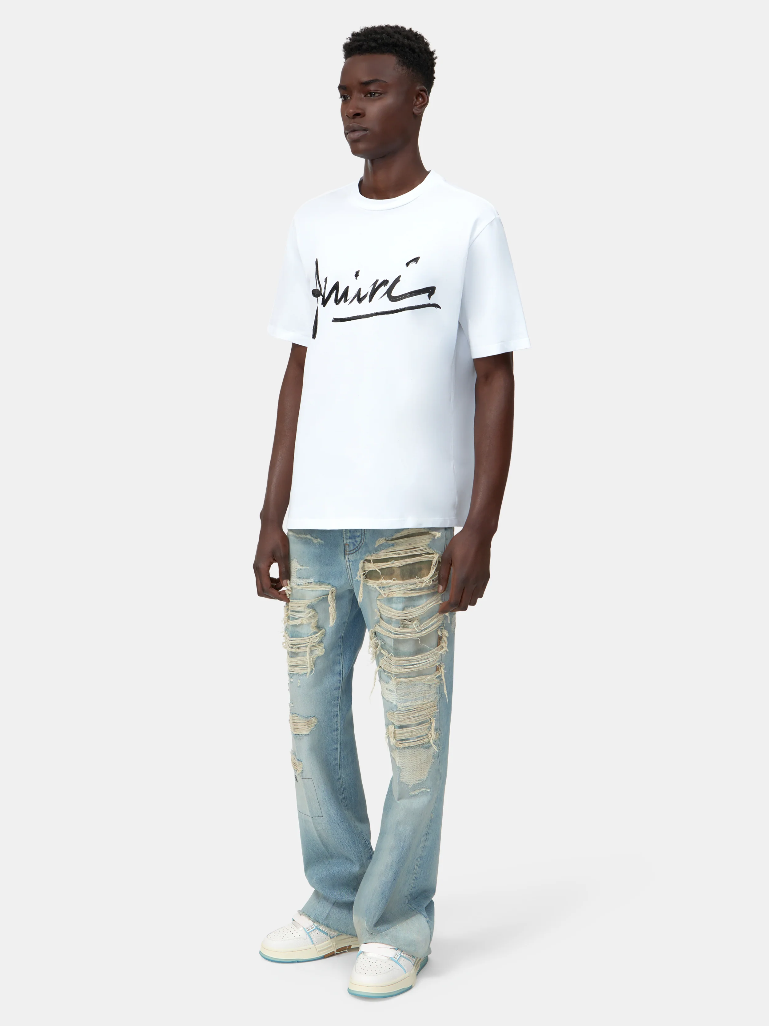 AMIRI SCRIPT TEE - WHITE - Image 3