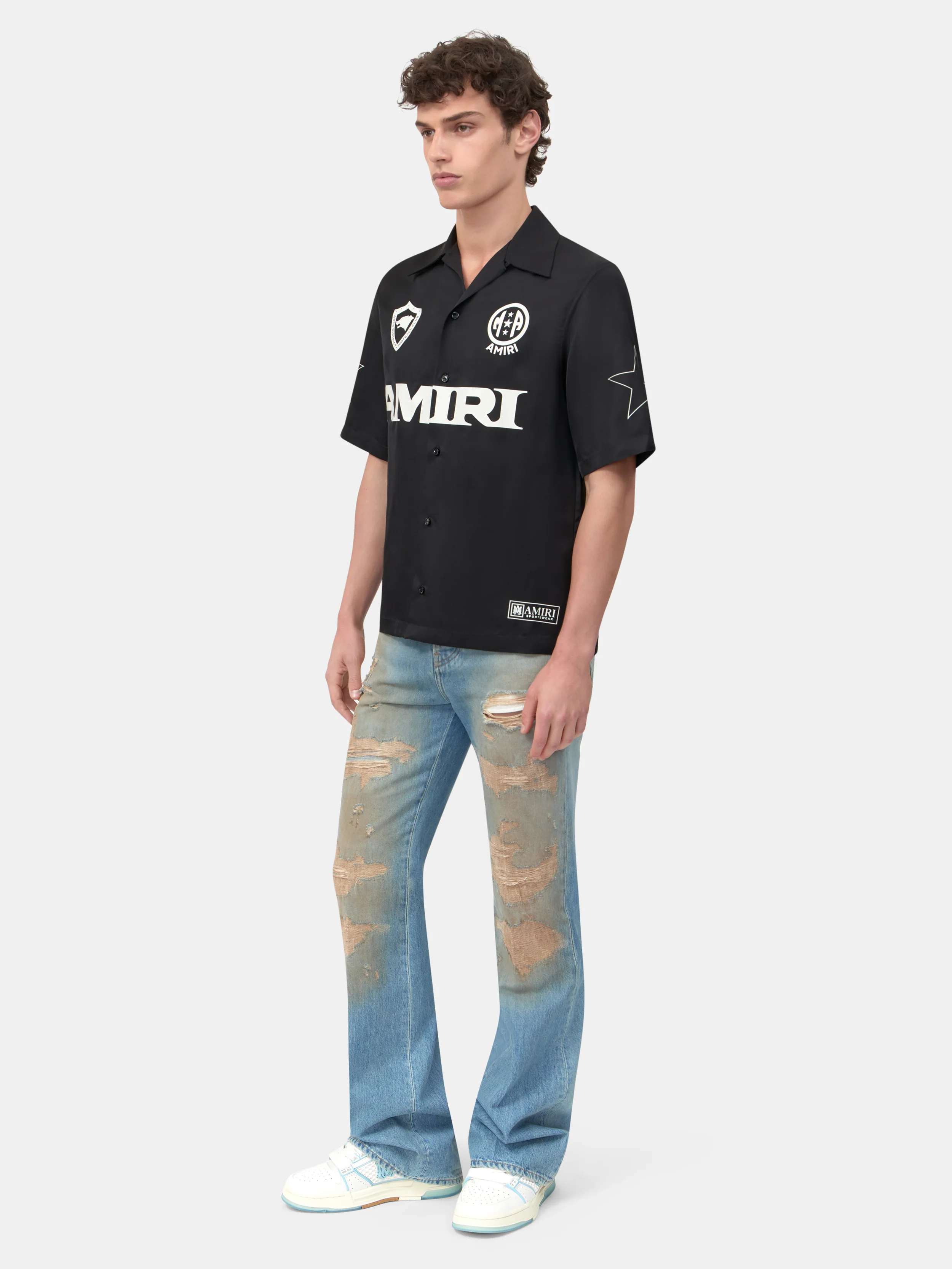 AMIRI SPORT CAMP SHIRT - Black - Image 3