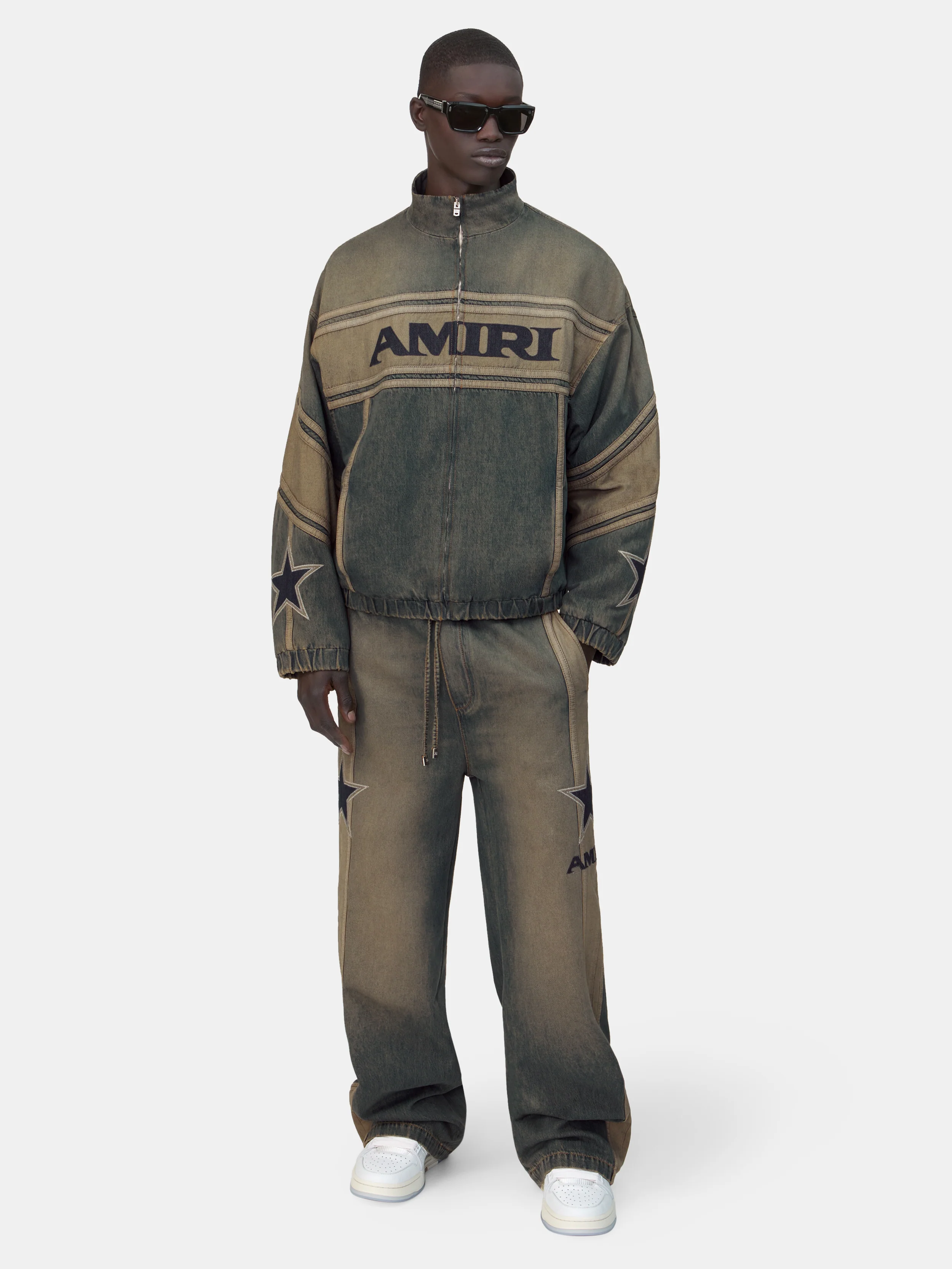 AMIRI SPORT DENIM TRACK PANT - Worn Slate - Image 2