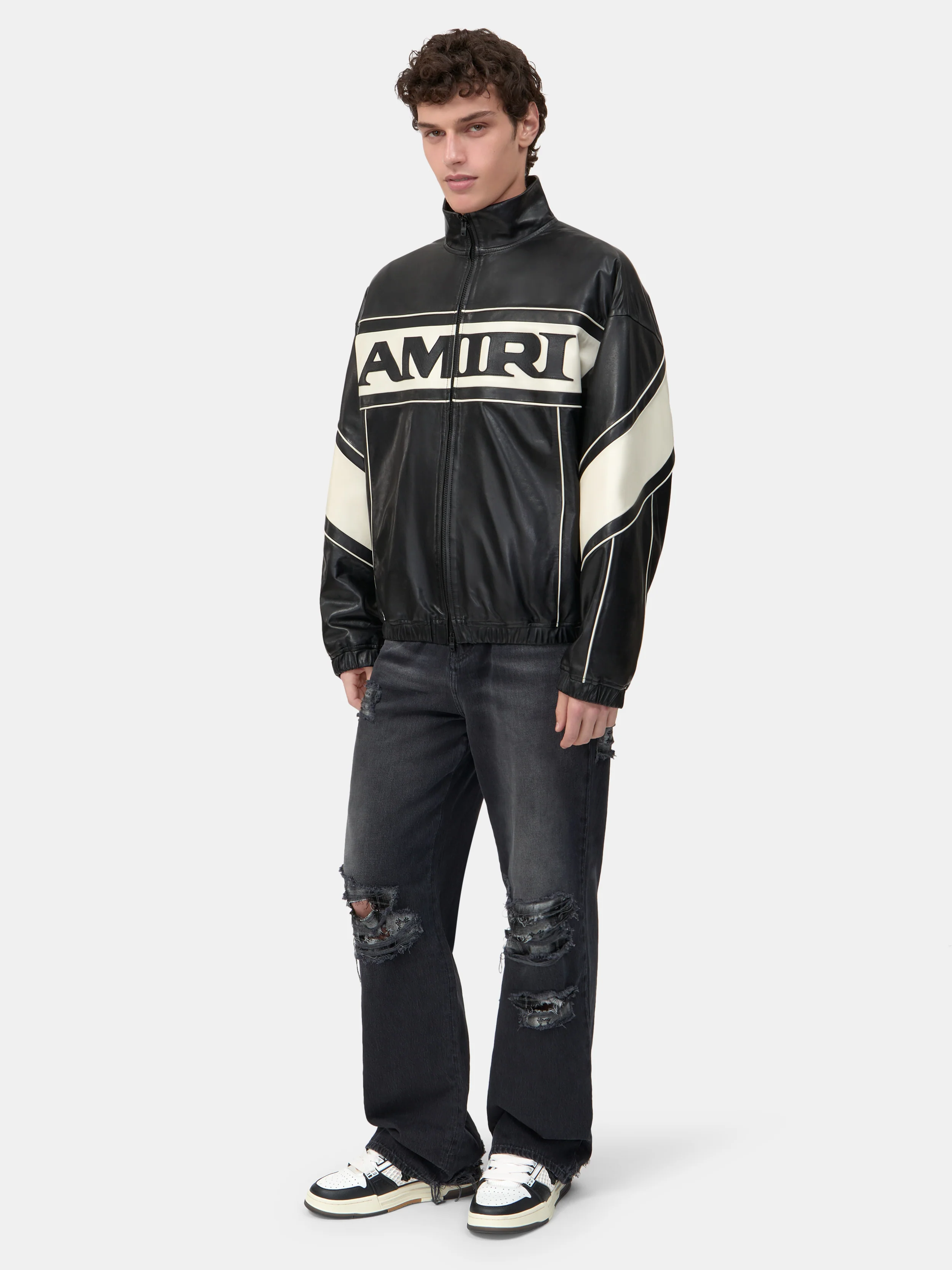 AMIRI SPORT LEATHER JACKET - Black - Image 3