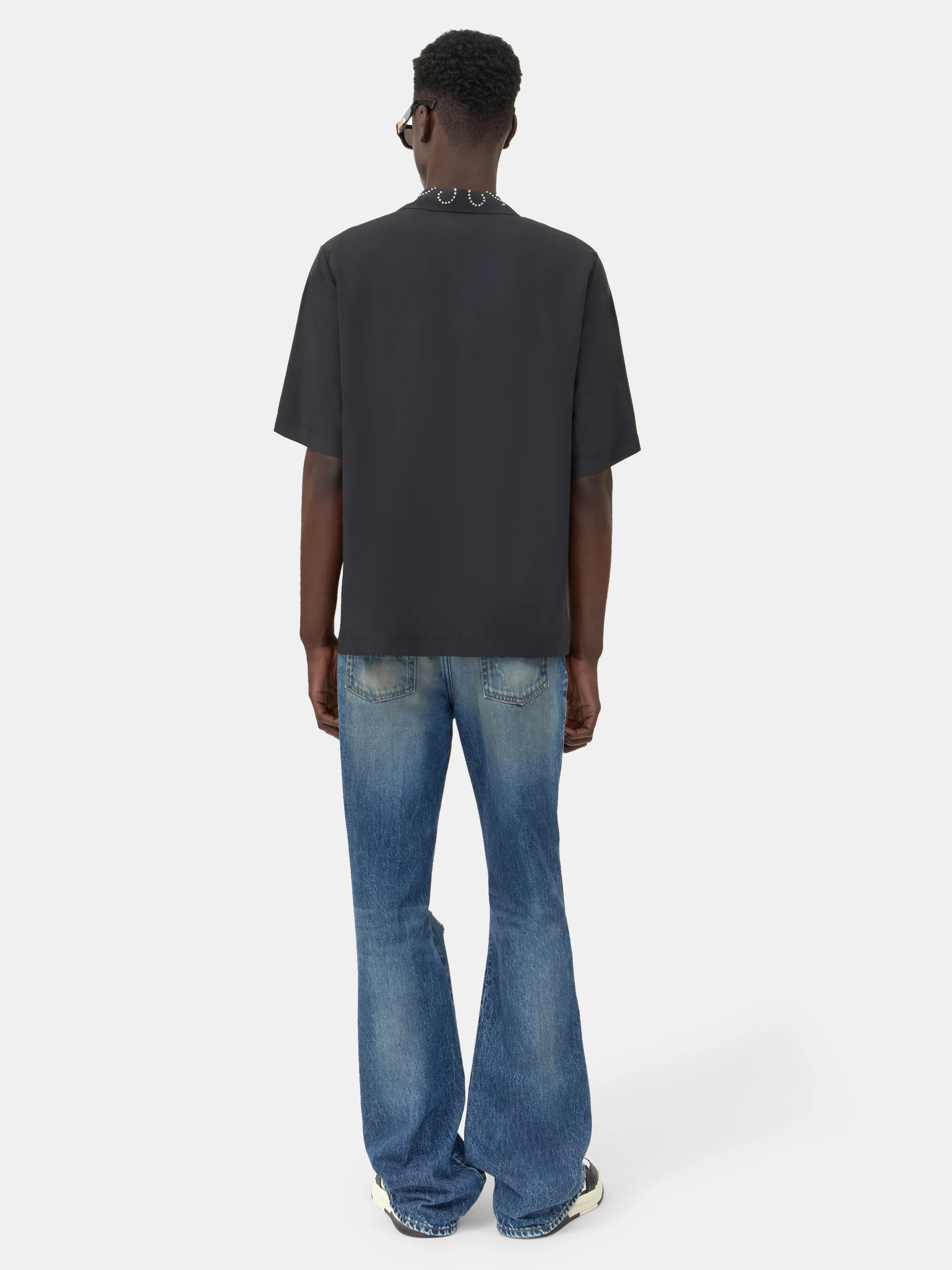 AMIRI STUD CAMP SHIRT - Black - Image 4