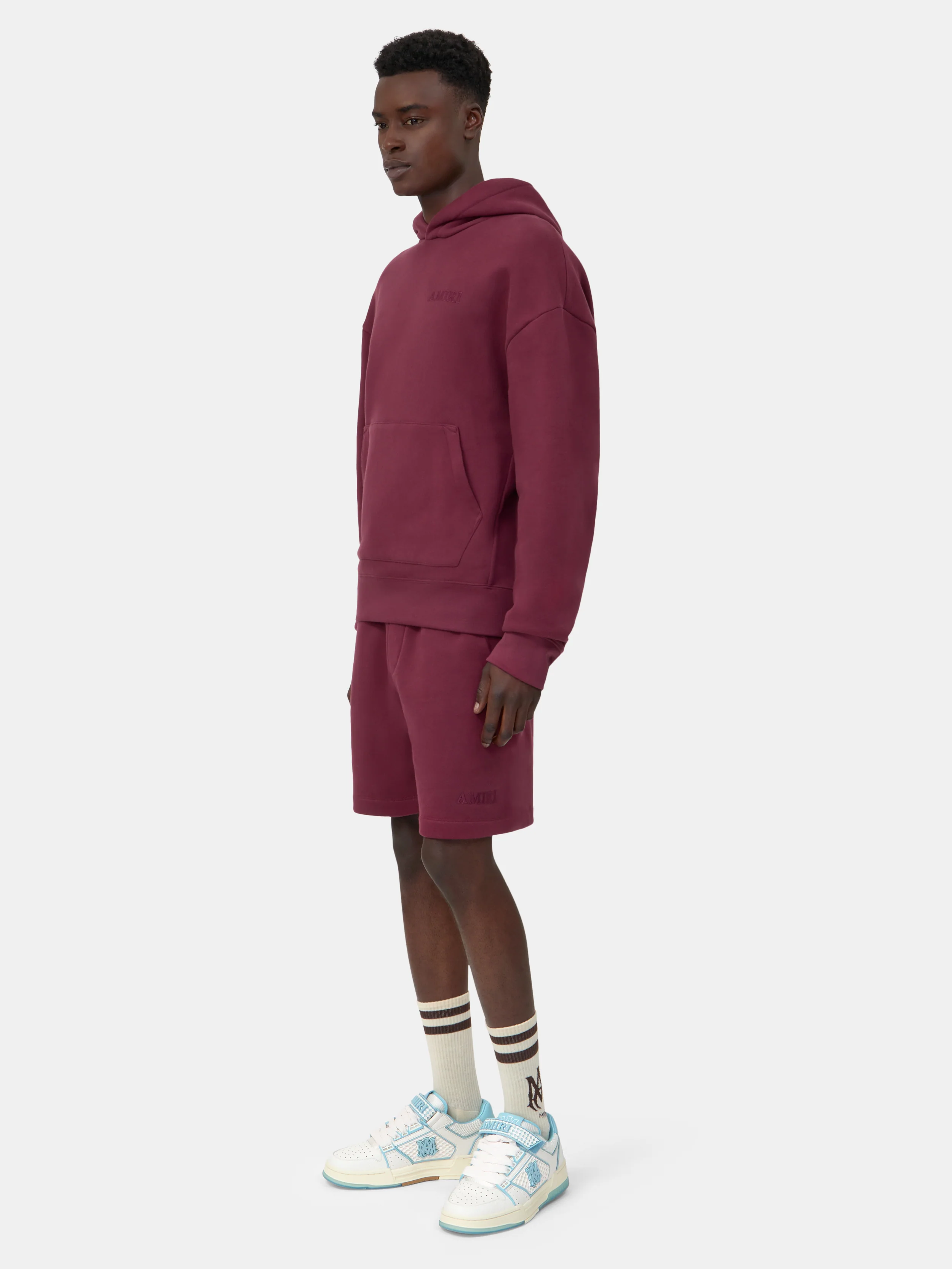 AMIRI SWEATSHORT - Aged Port - Image 3