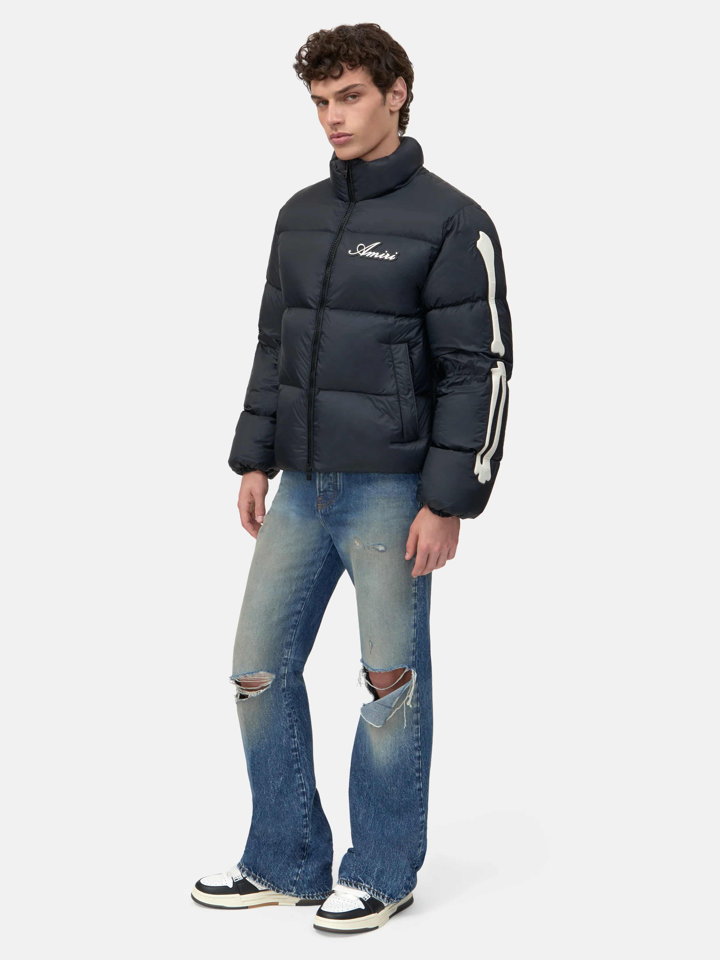 BONES DOWN JACKET - Black - Image 3