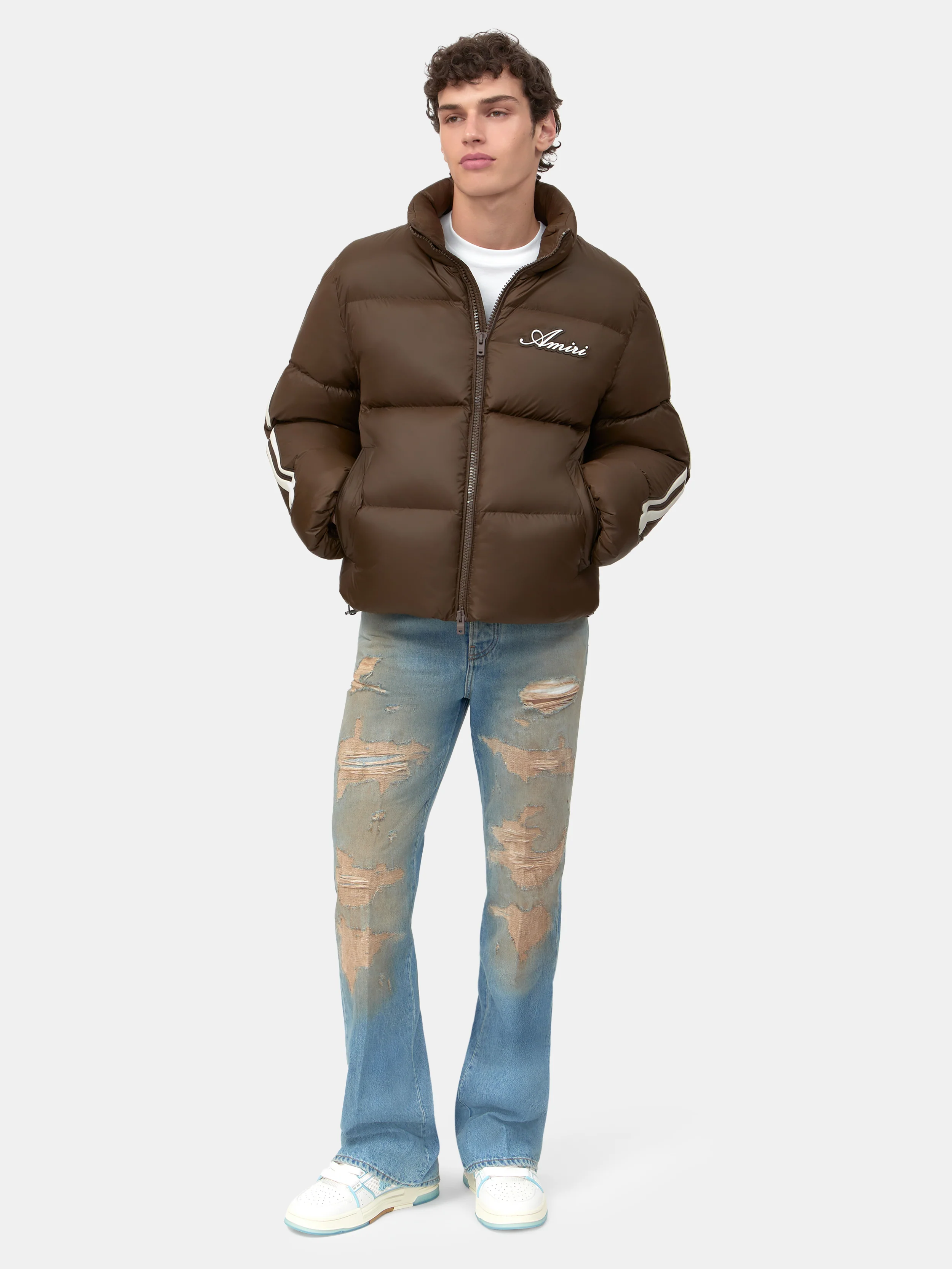 BONES DOWN JACKET - Dark Brown - Image 2