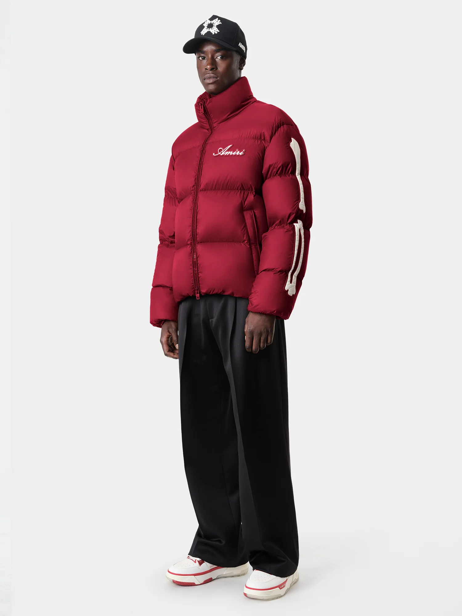 BONES DOWN JACKET - Deep Red - Image 2