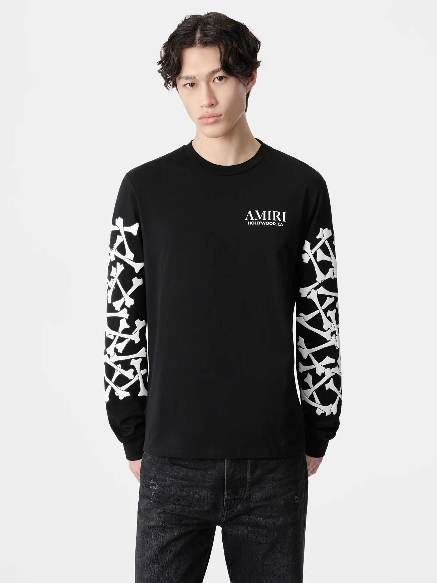 BONES STACKED LONG SLEEVE TEE - Black - Image 3