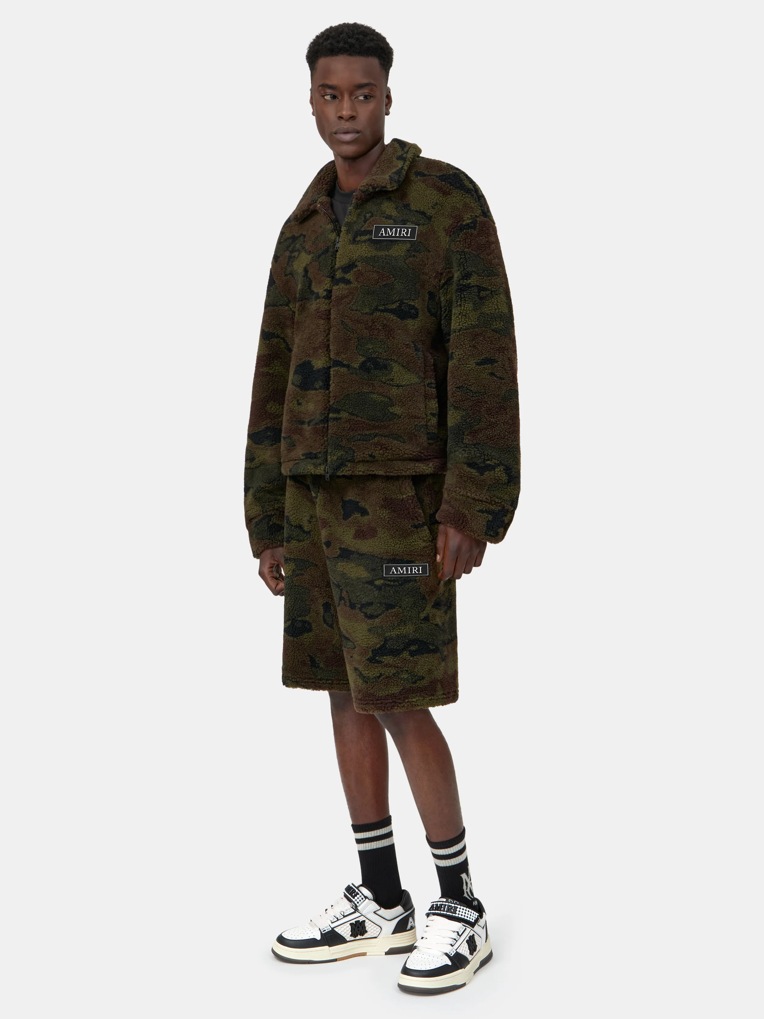 CAMO FLEECE BLOUSON - Camo - Image 3