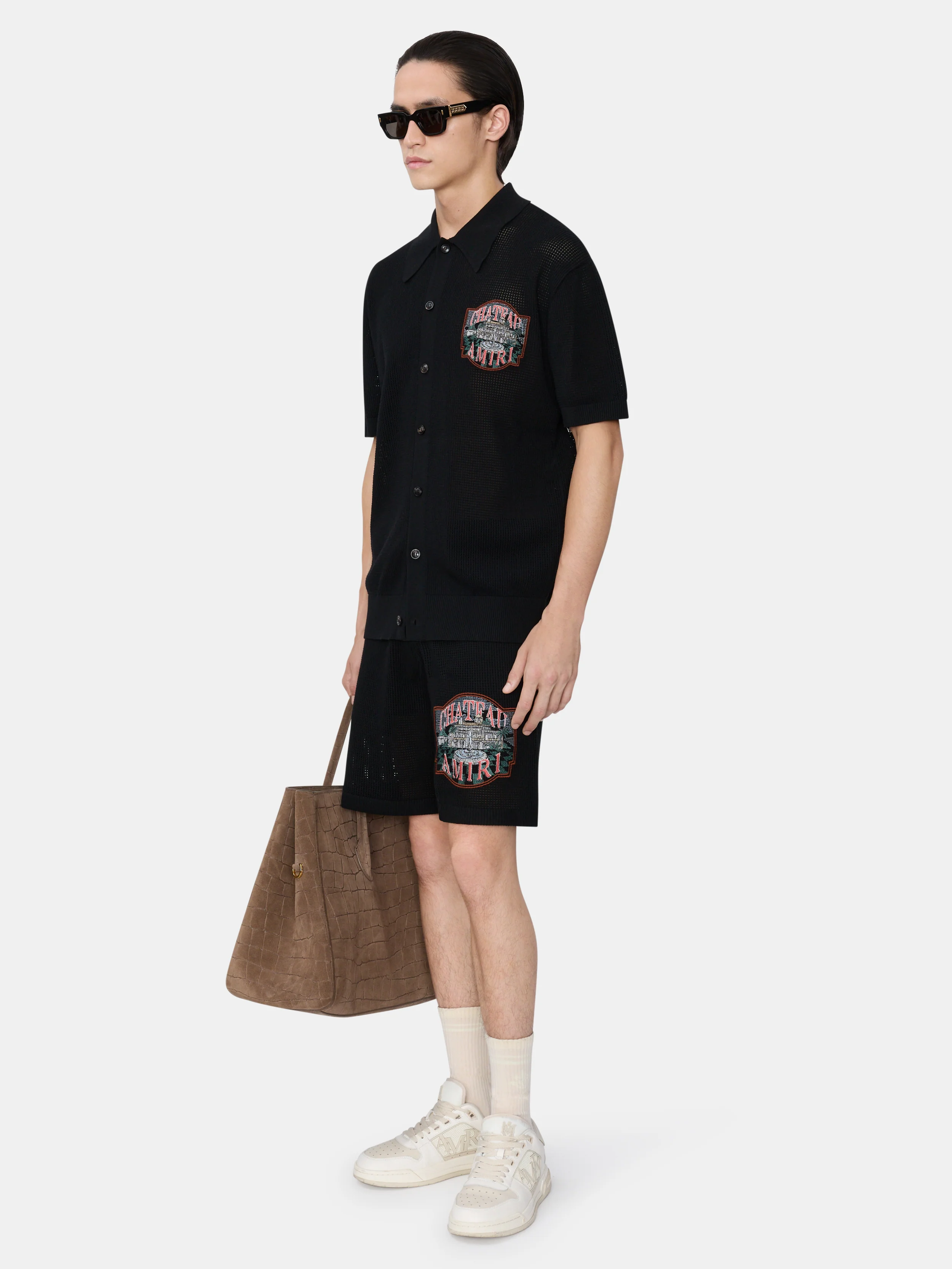 CHATEAU AMIRI CROCHET SHORT - Black - Image 3