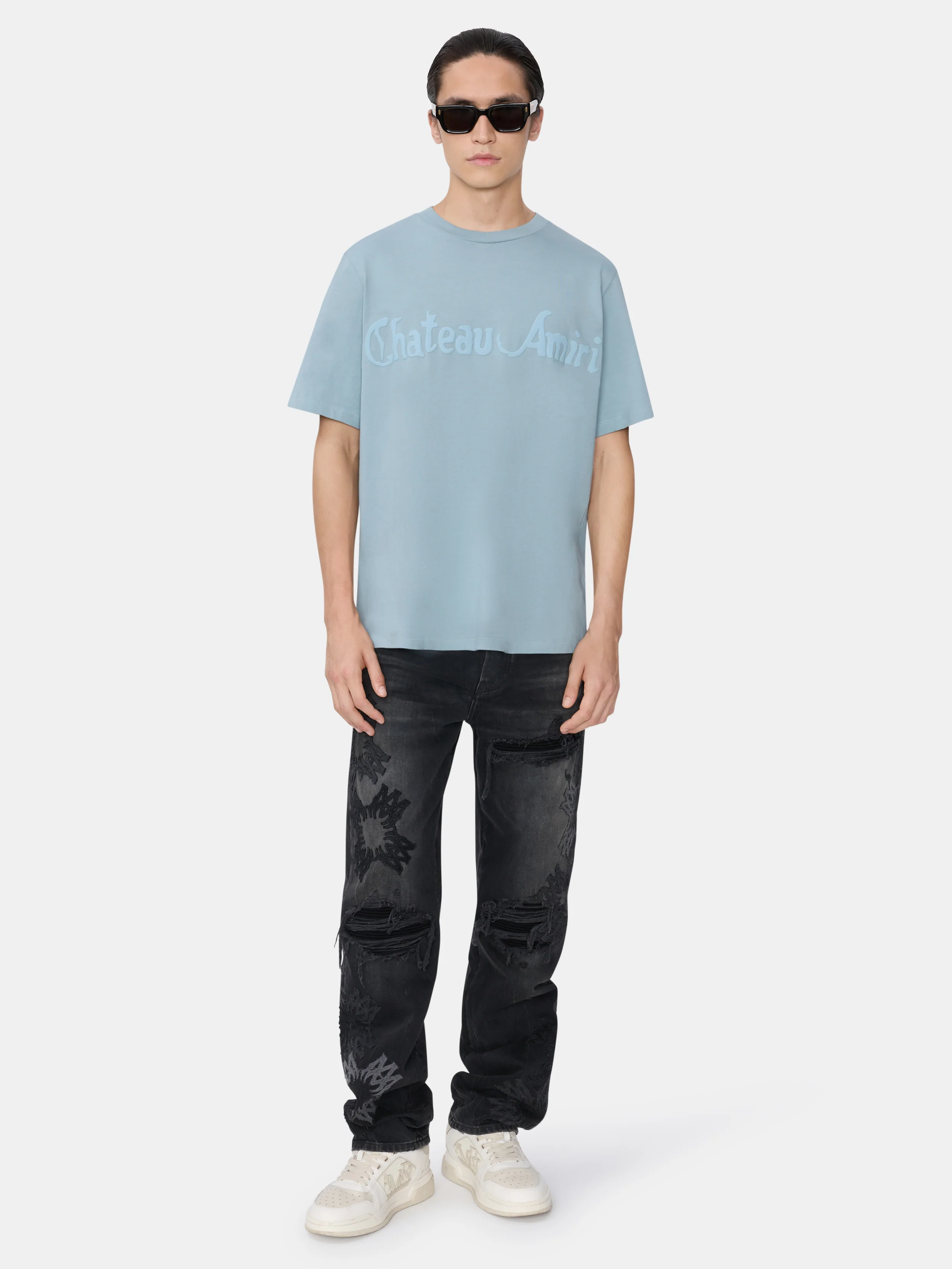 CHATEAU AMIRI TONAL TEE - Steel - Image 2