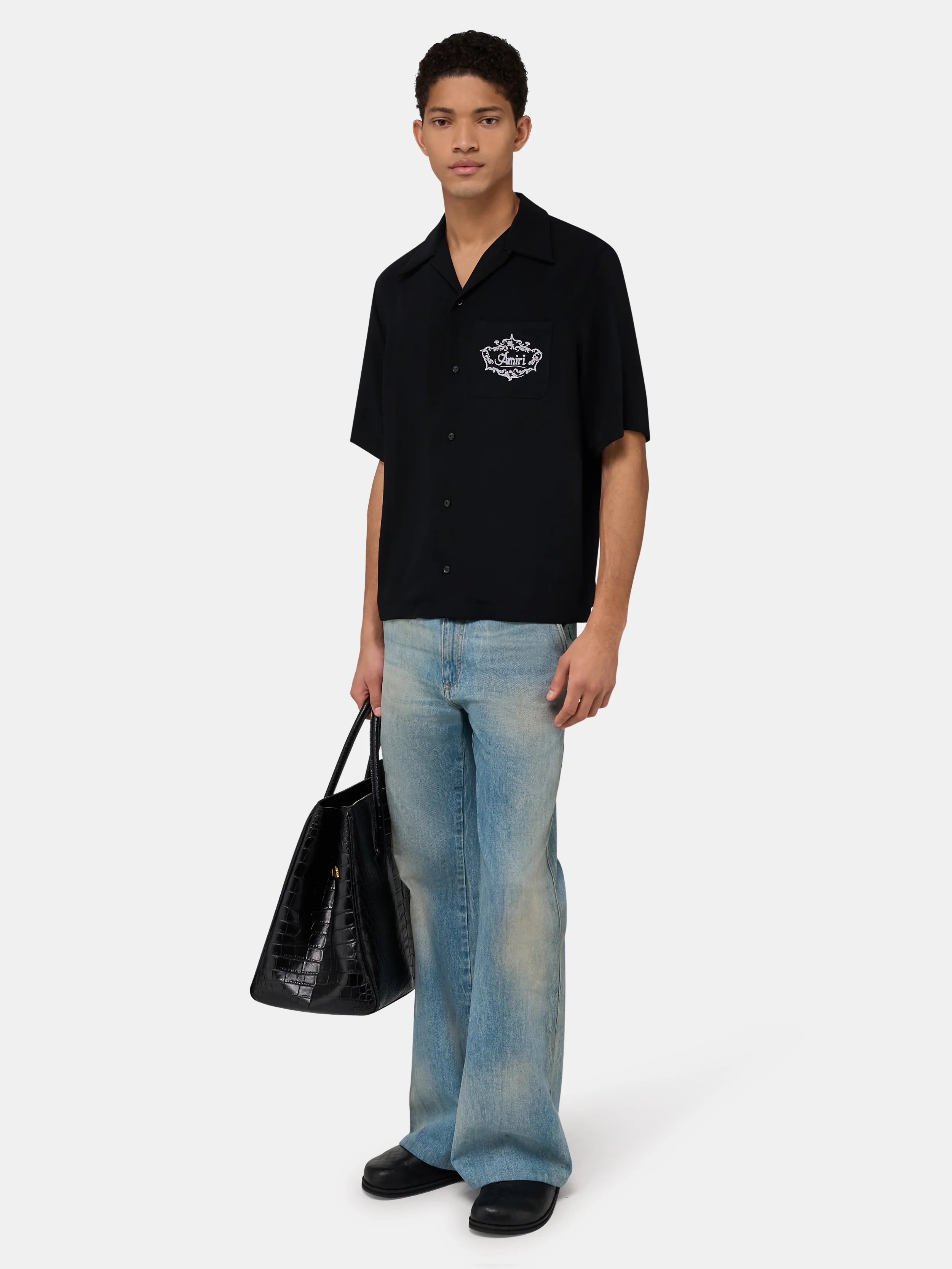 CHATEAU CREST CAMP SHIRT - Black - Image 3