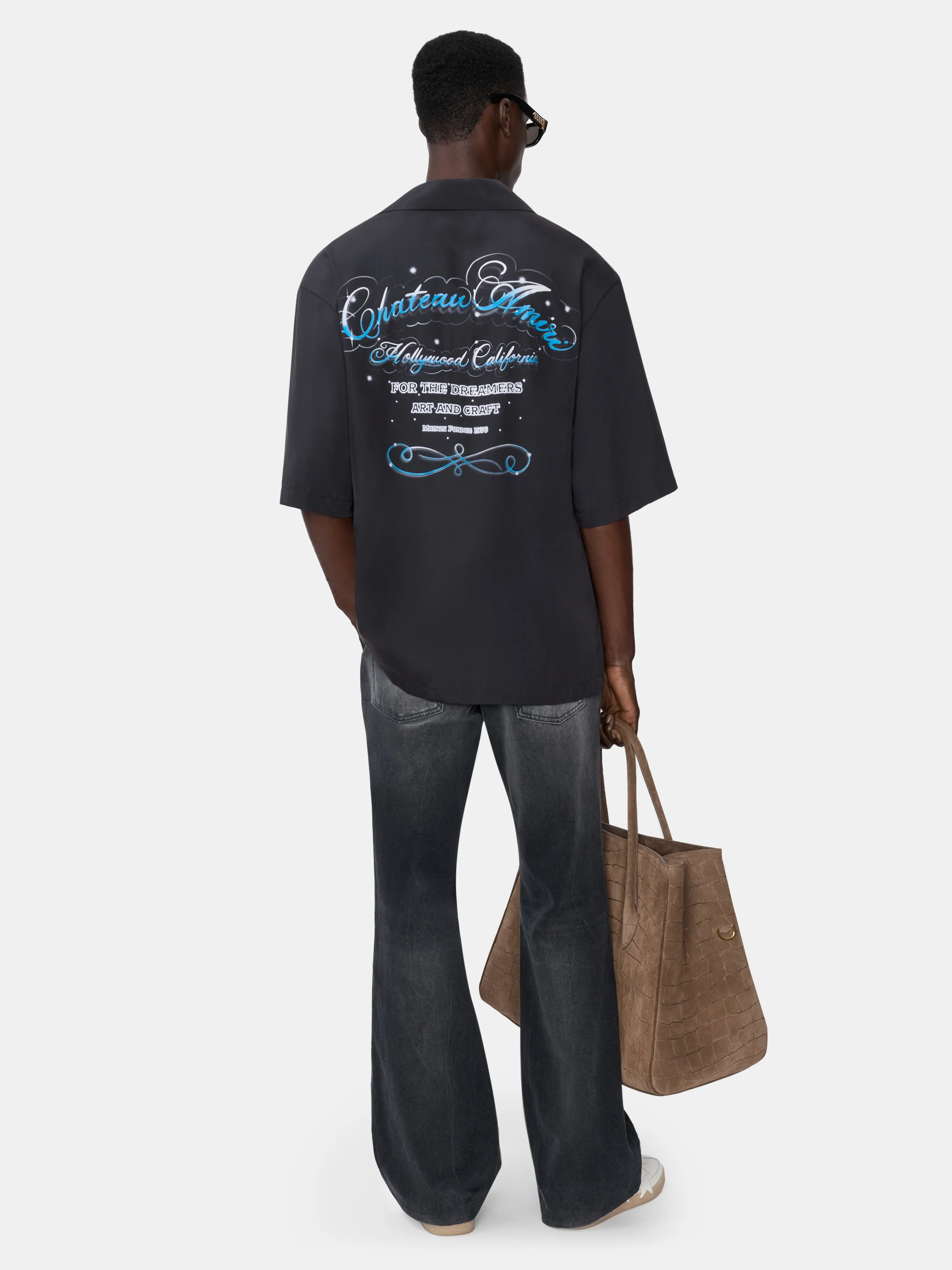 CHATEAU SCRIPT CAMP SHIRT - Black - Image 4