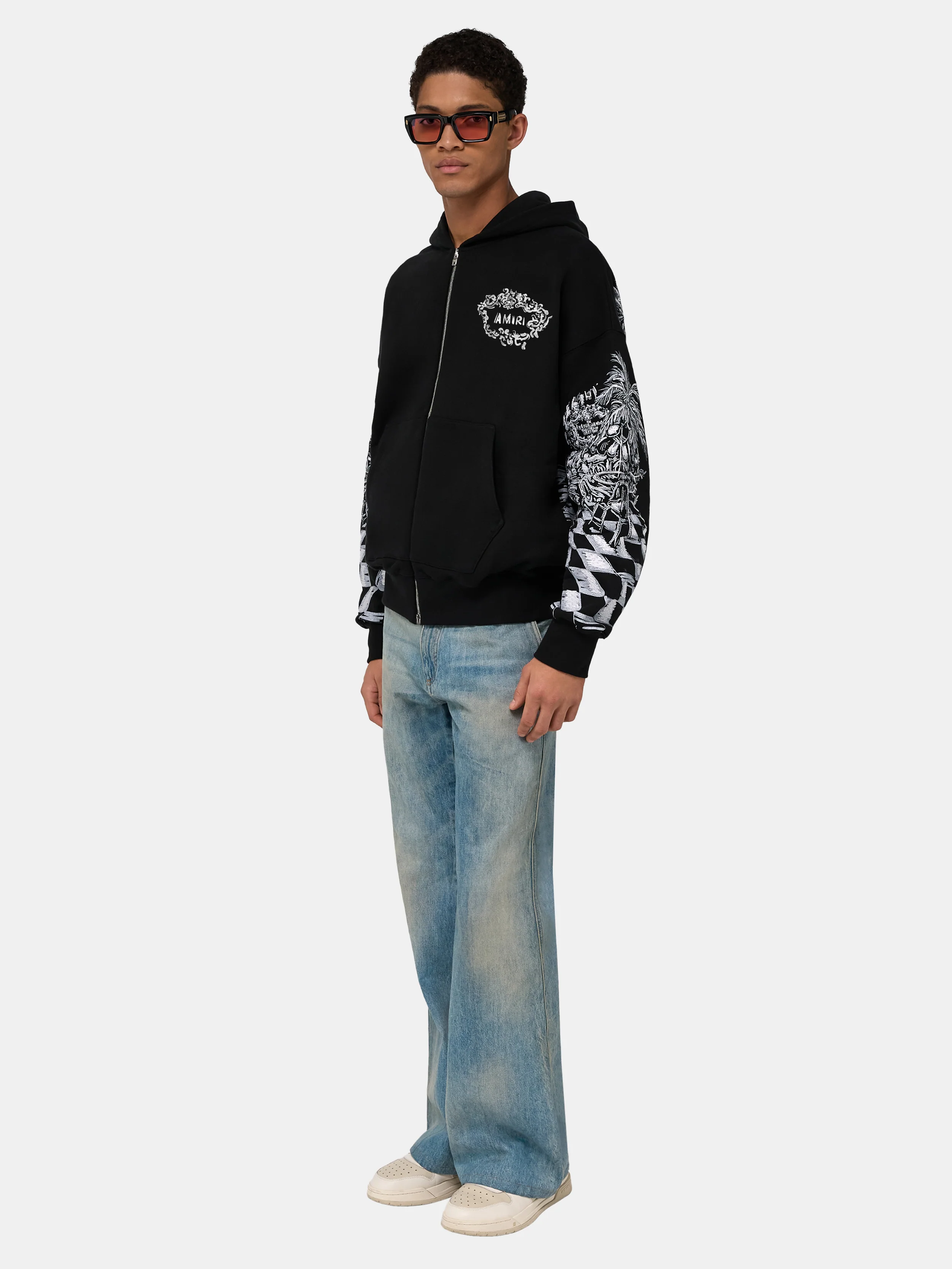 CHATEAU SKETCH ZIP HOODIE - Black - Image 3