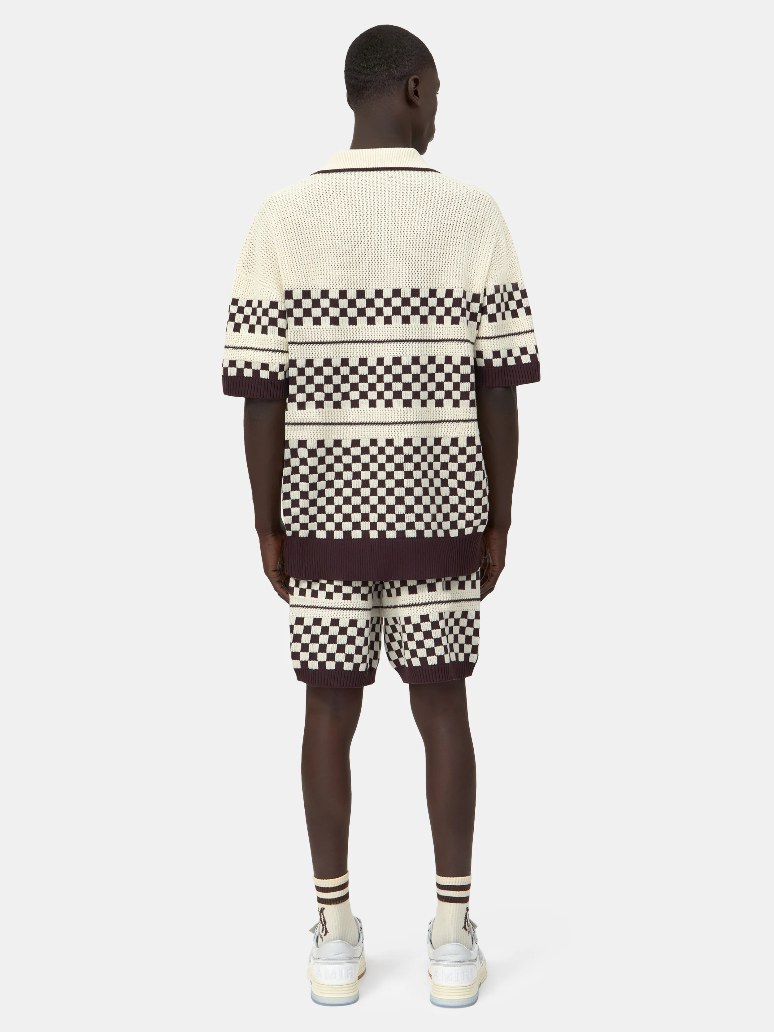 CHECKERED MESH SHIRT - Alabaster - Image 4