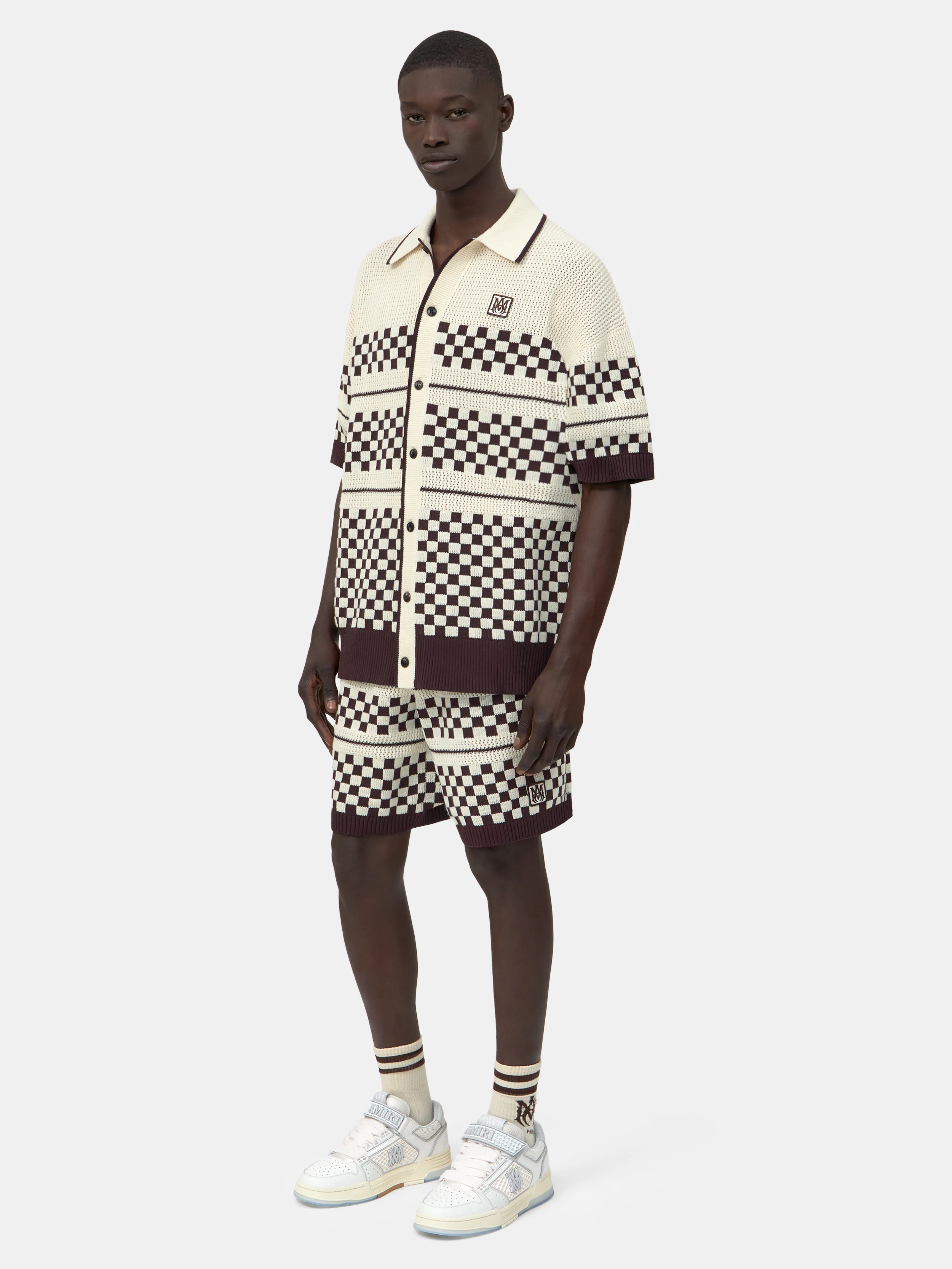 CHECKERED MESH SHORT - Alabaster - Image 3