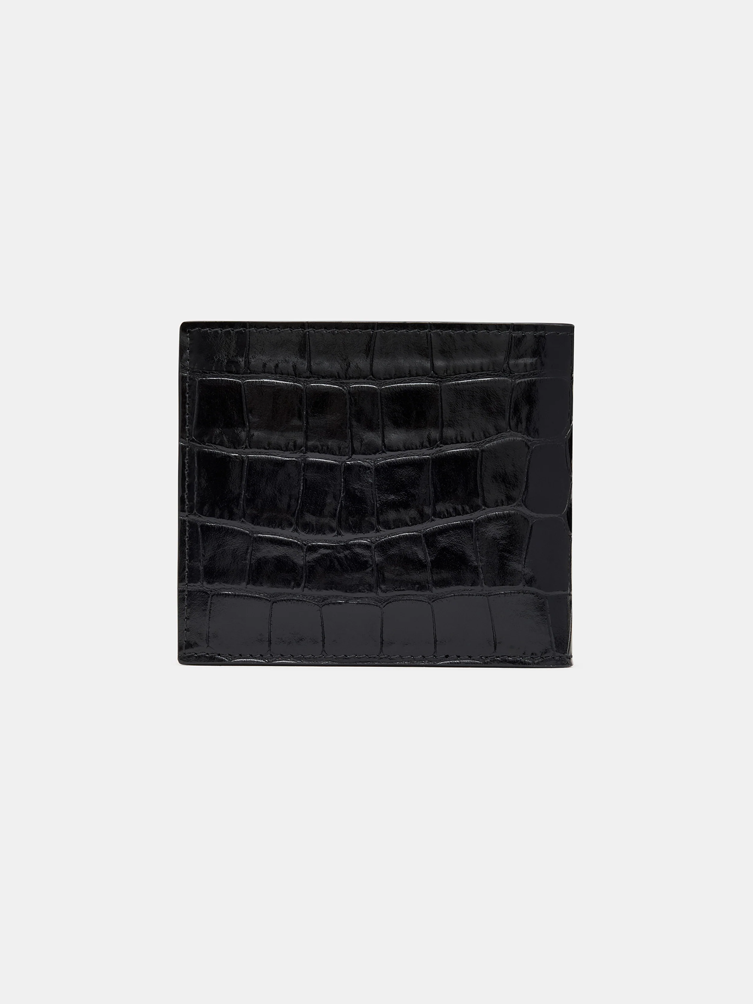 CROC EMBOSSED BIFOLD - BLACK - Image 4