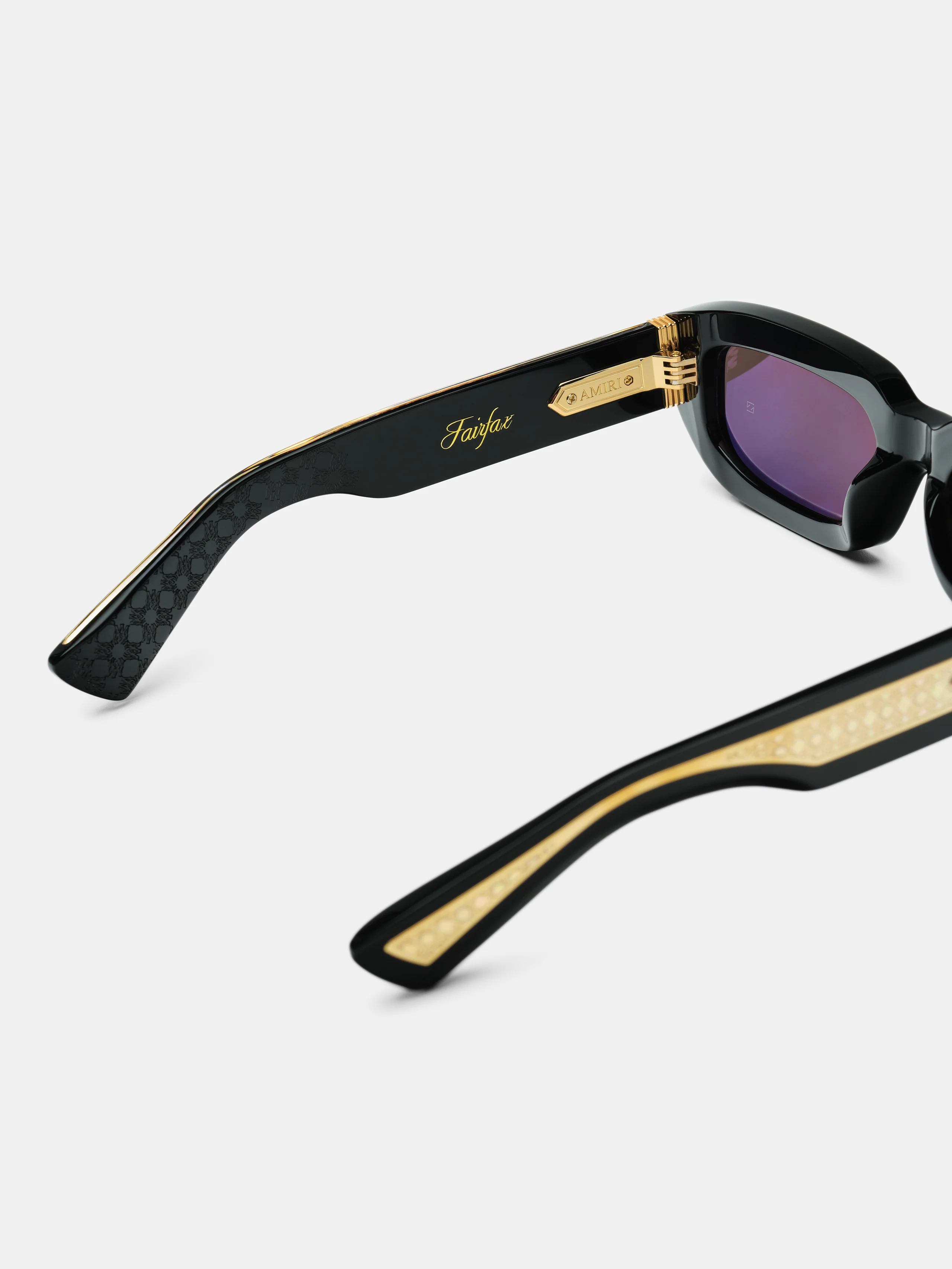 FAIRFAX EXPOSED EXTERNAL SUNGLASSES - Black Gold - Image 4