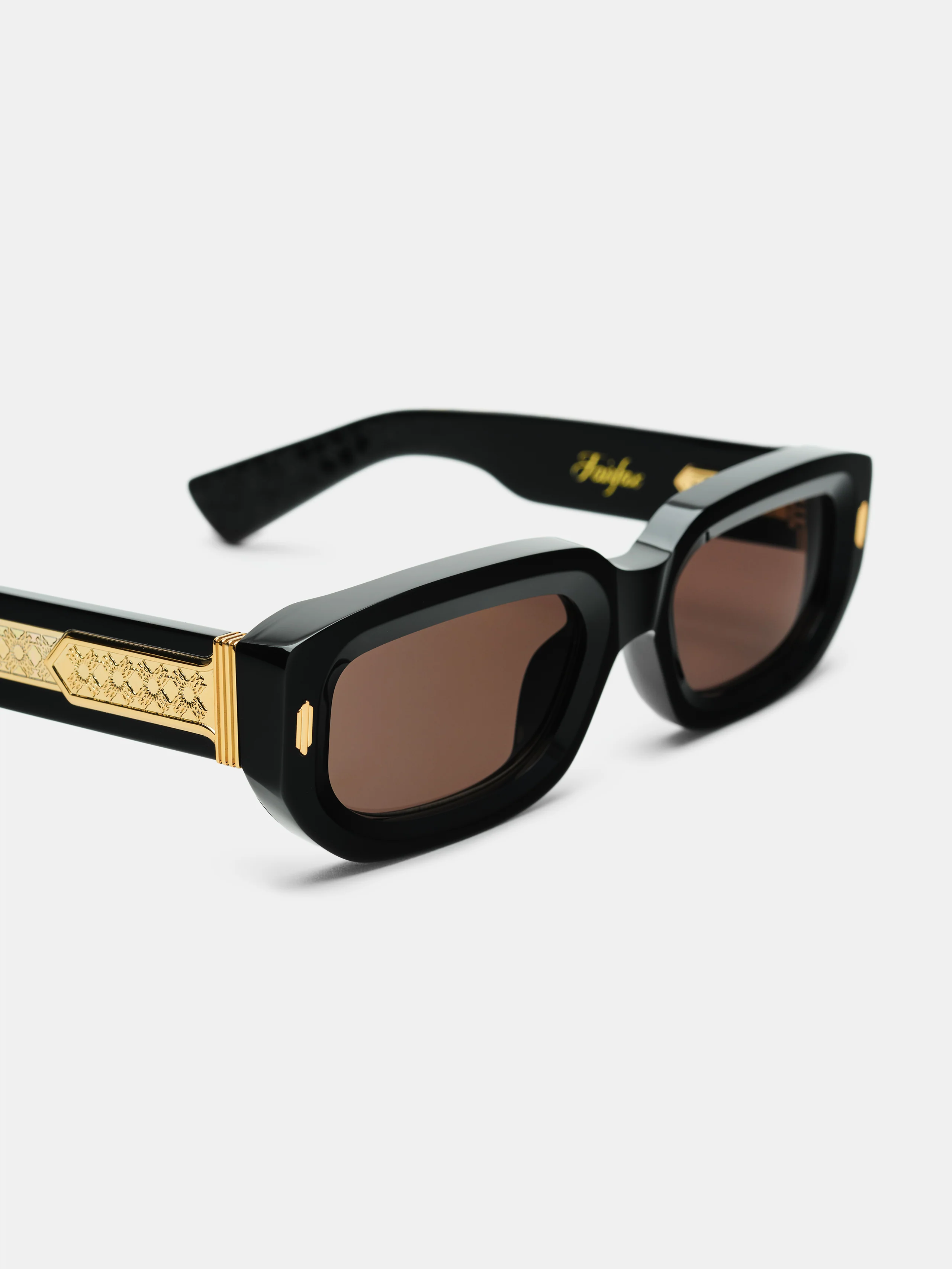 FAIRFAX EXPOSED EXTERNAL SUNGLASSES - Black Gold - Image 5