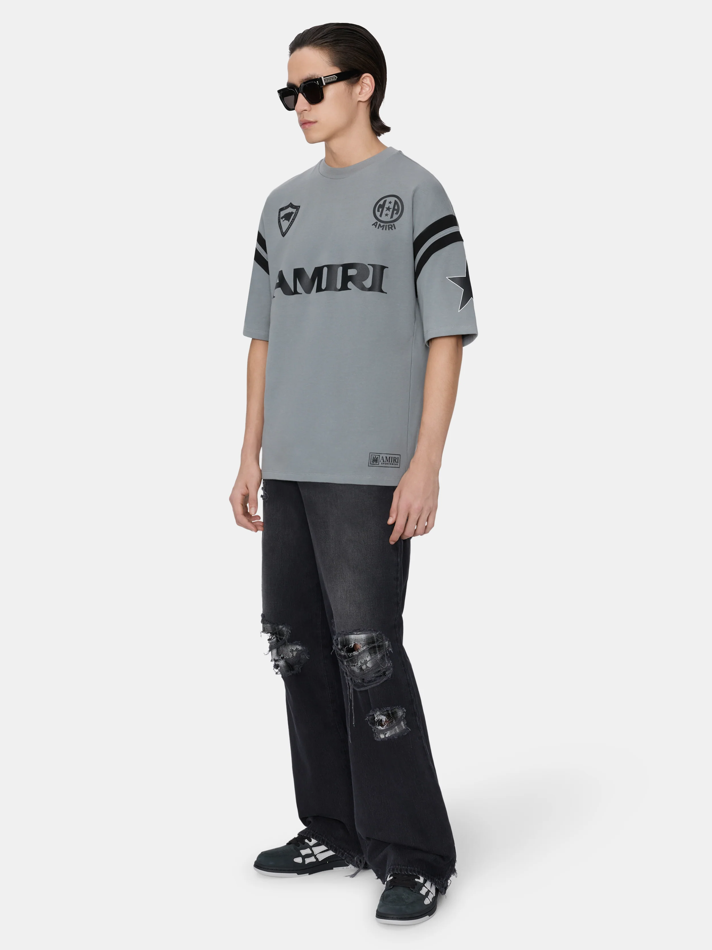 FLANNEL REPAIR BAGGY JEAN - STEEL BLACK - Image 3