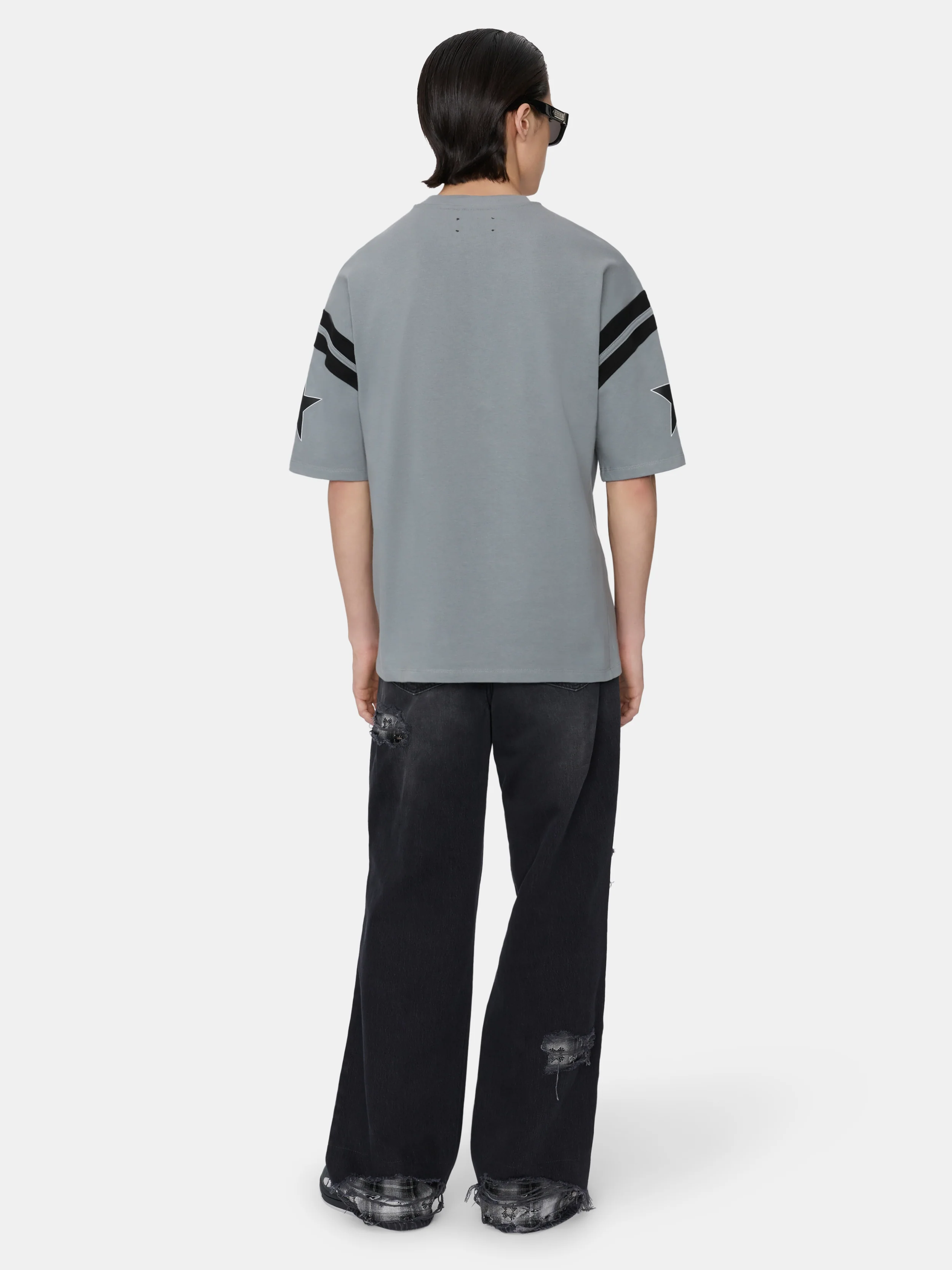 FLANNEL REPAIR BAGGY JEAN - STEEL BLACK - Image 4