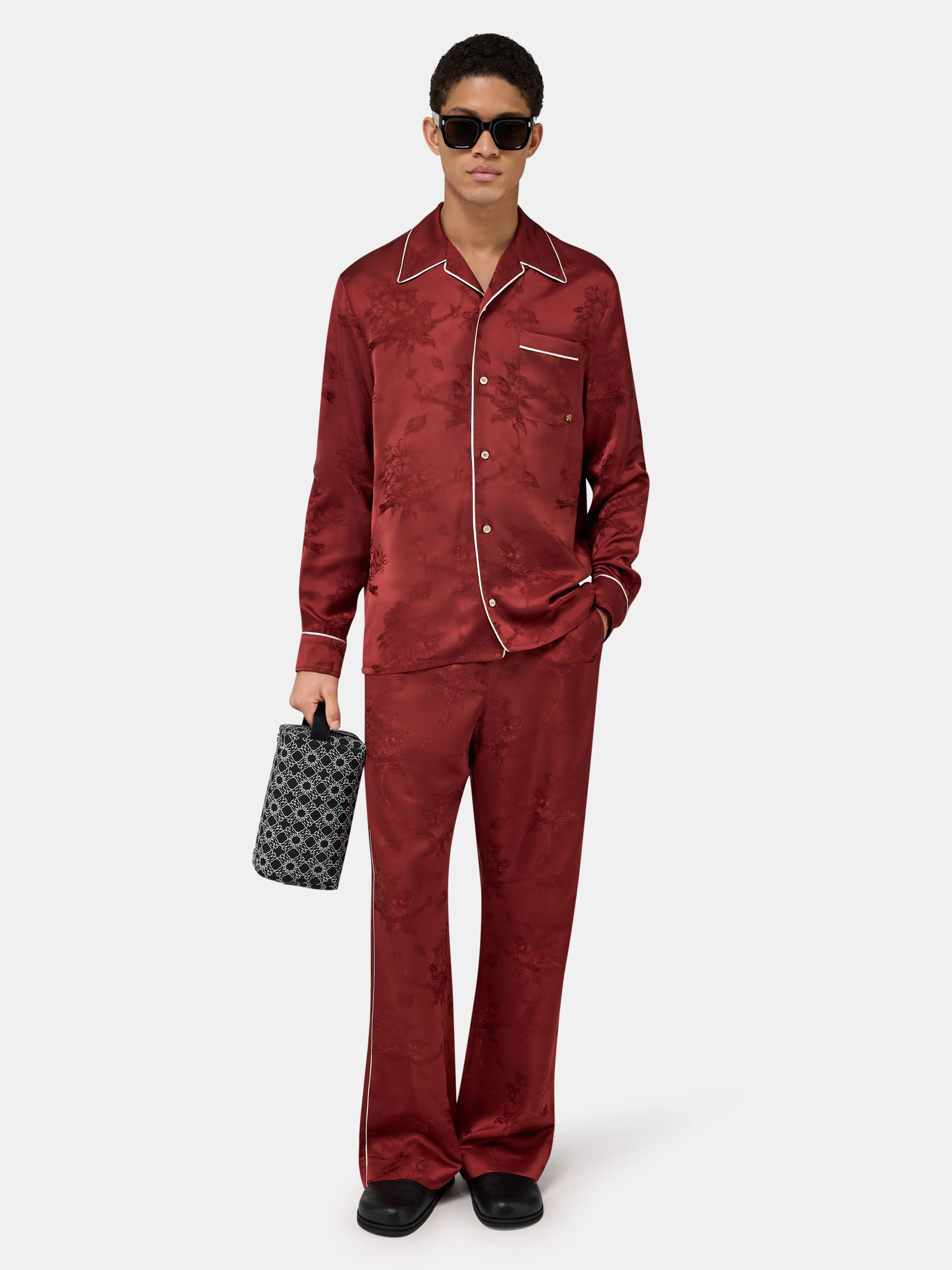 FLORAL JACQUARD PULL ON PANT - Terracotta - Image 2