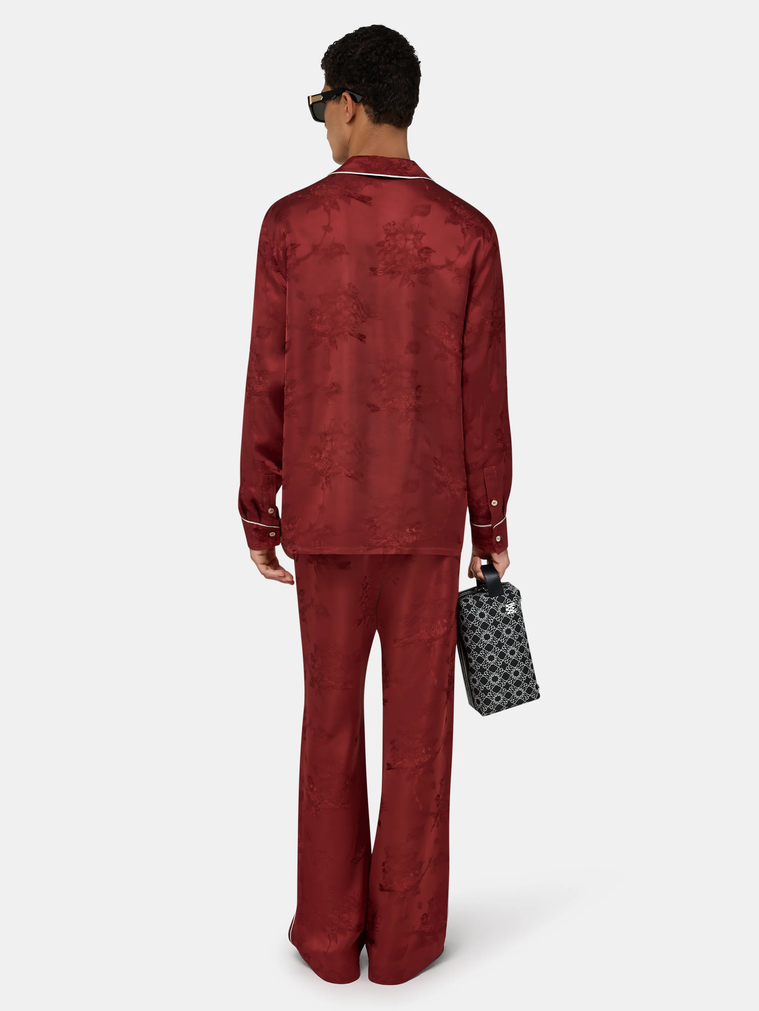 FLORAL JACQUARD PULL ON PANT - Terracotta - Image 4