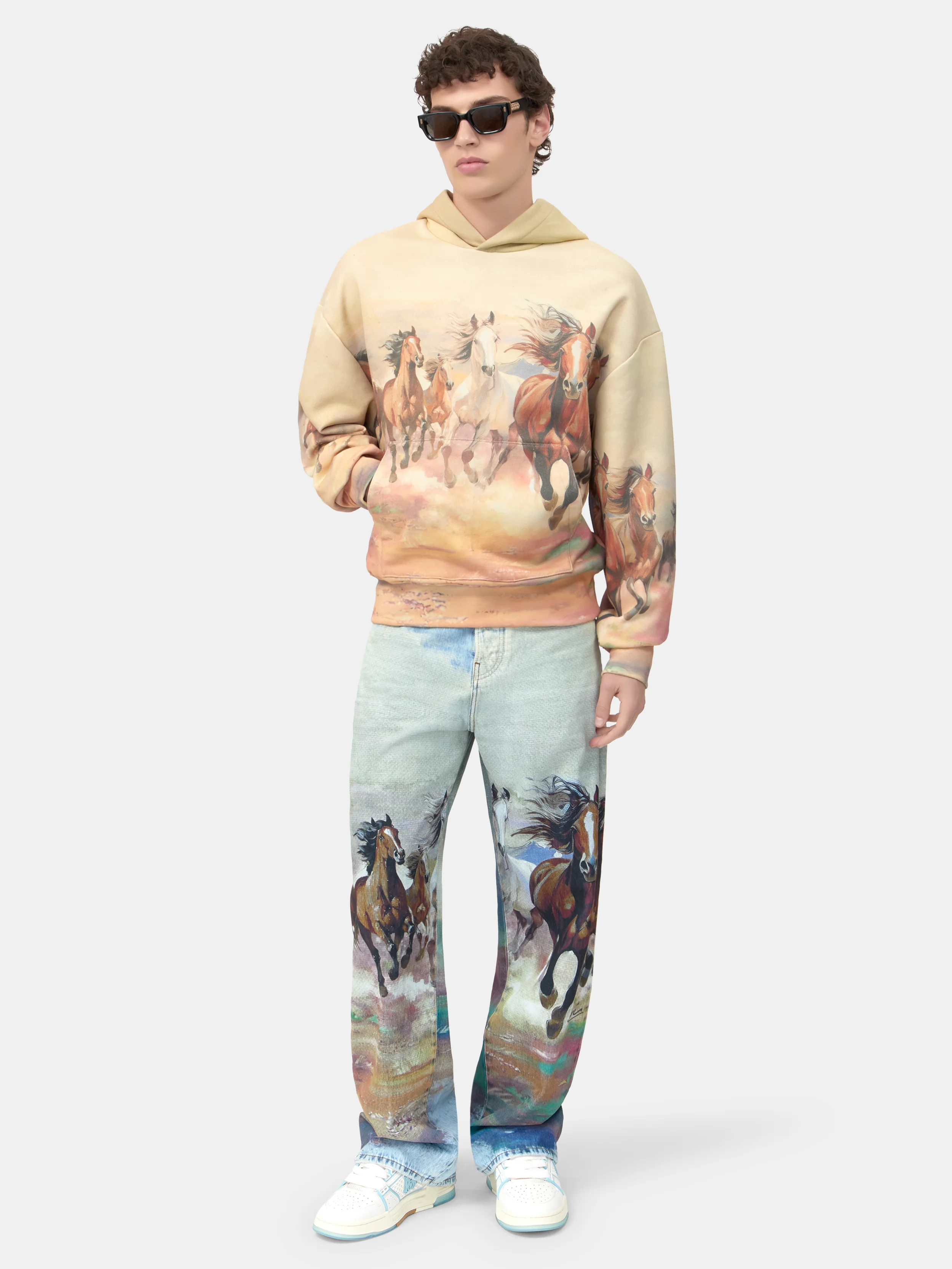 HORSES OVERSIZED HOODIE - Multi - Image 2