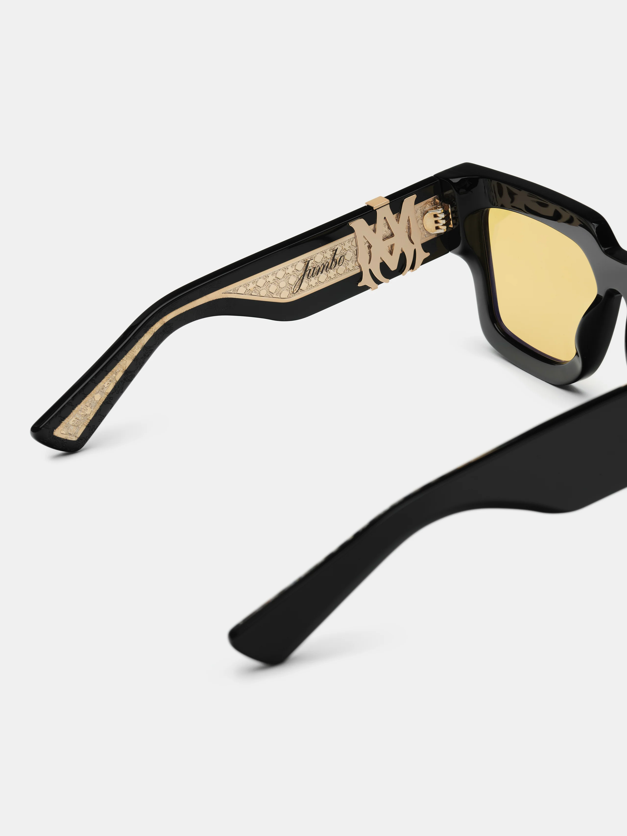 JUMBO SUNGLASSES - Black Yellow - Image 4