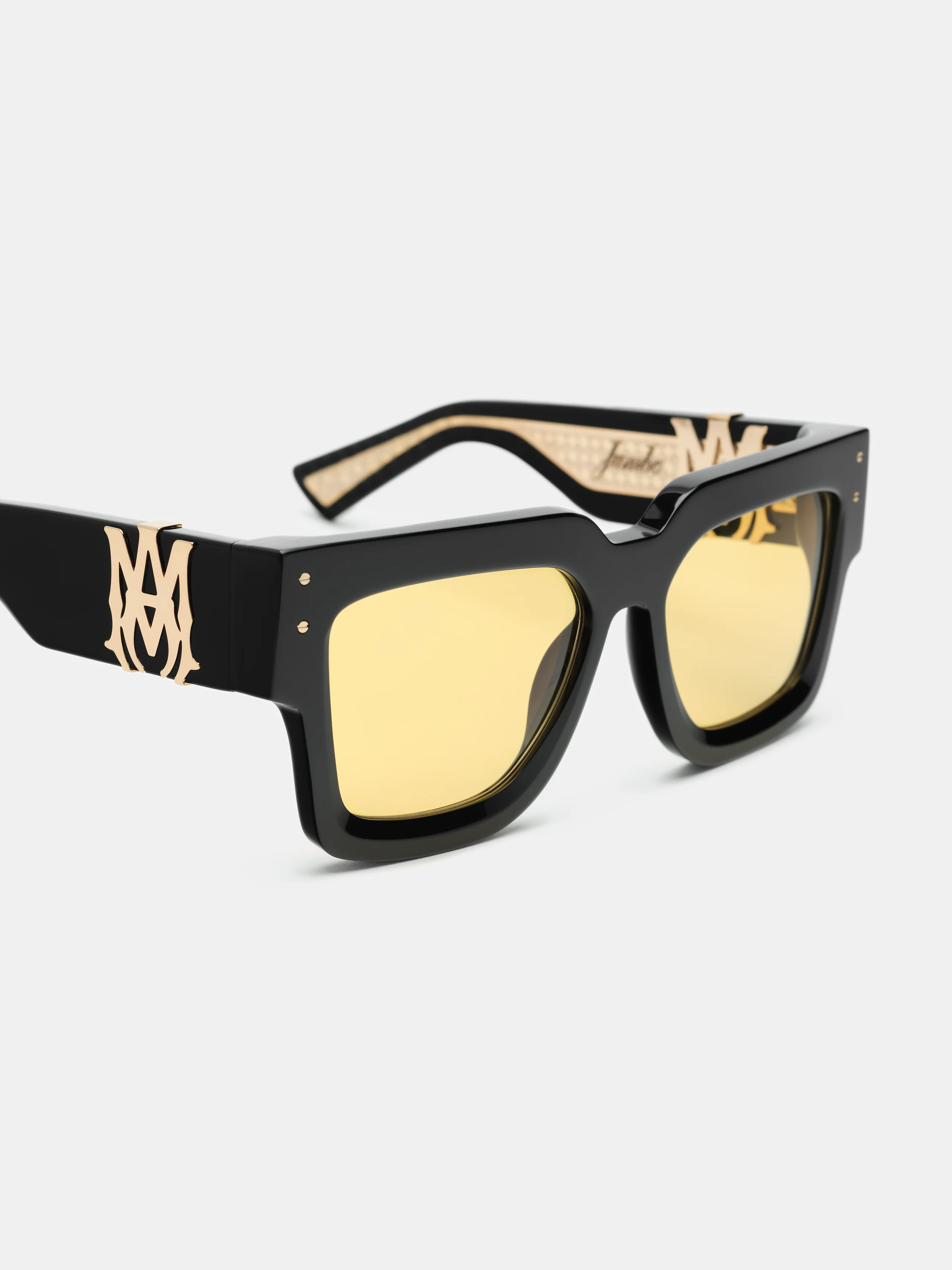 JUMBO SUNGLASSES - Black Yellow - Image 5