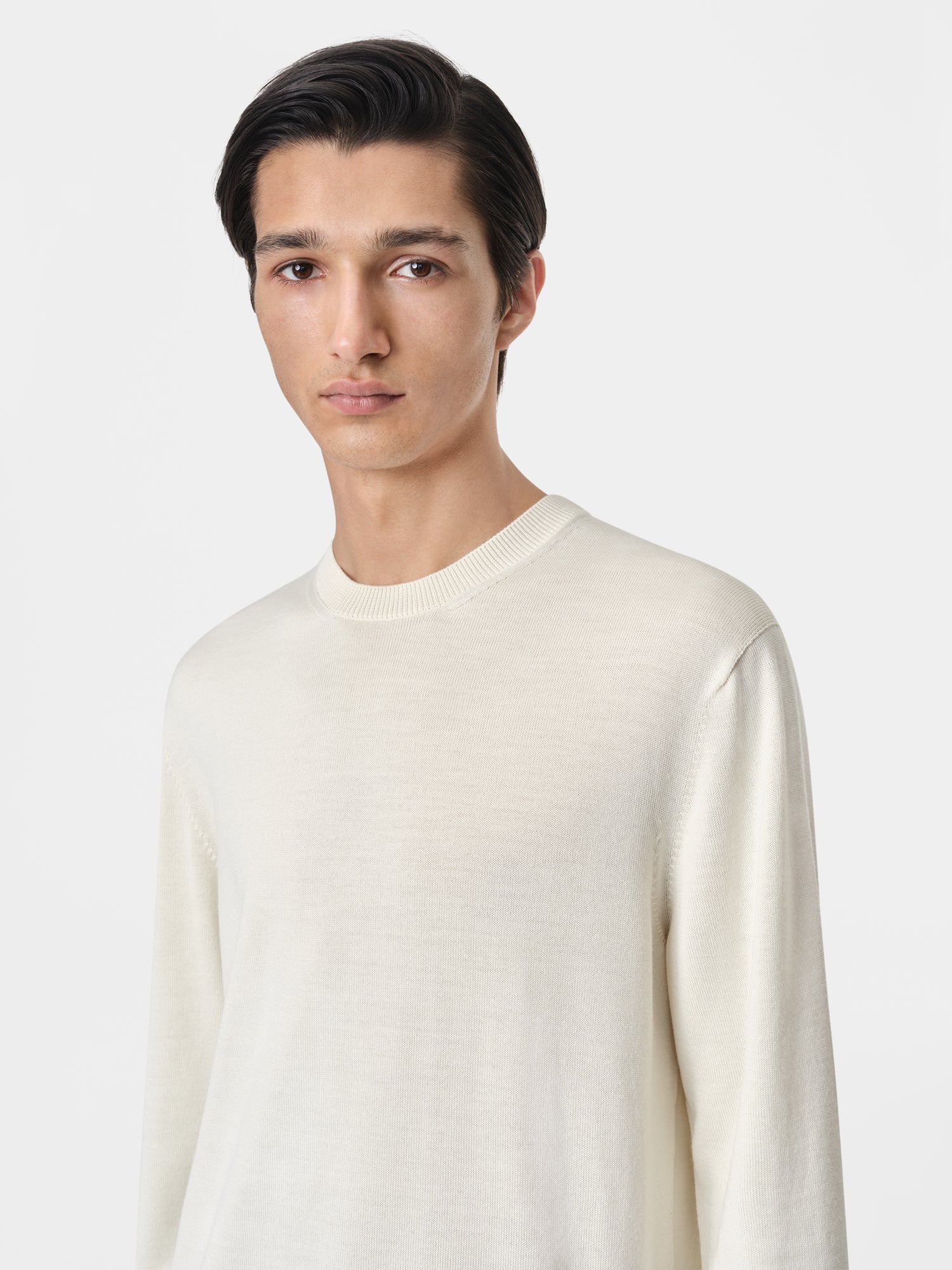 LONG SLEEVE CREW-ALABASTER - Image 5