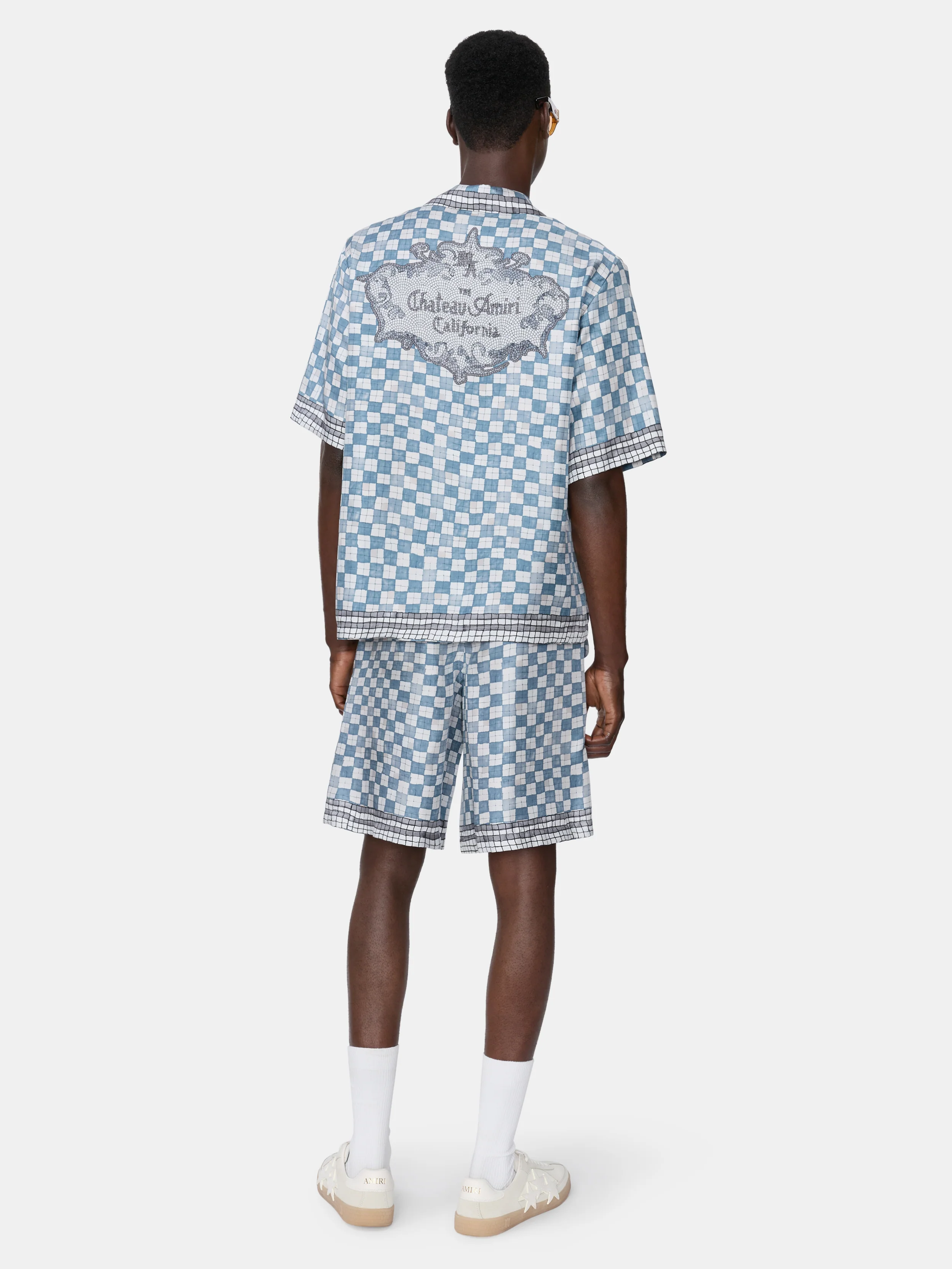 MA CHECKERED BOWLING SHIRT - Steel - Image 4