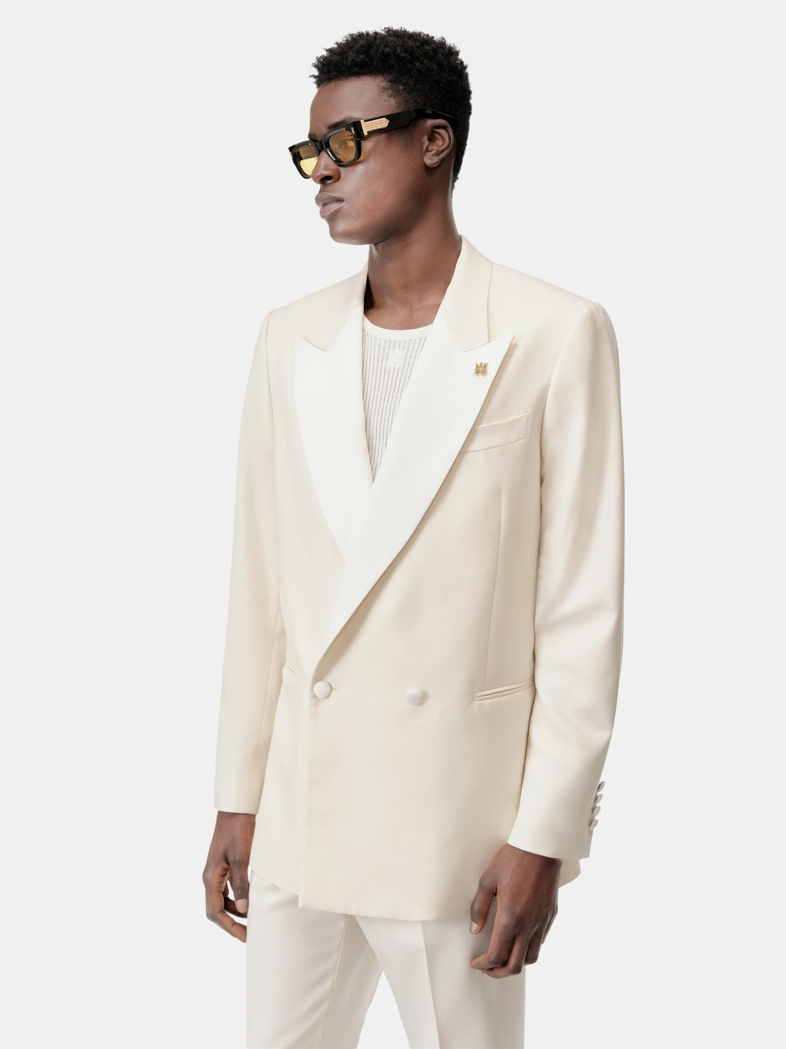 MA DOUBLE-BREASTED BLAZER - Alabaster - Image 4
