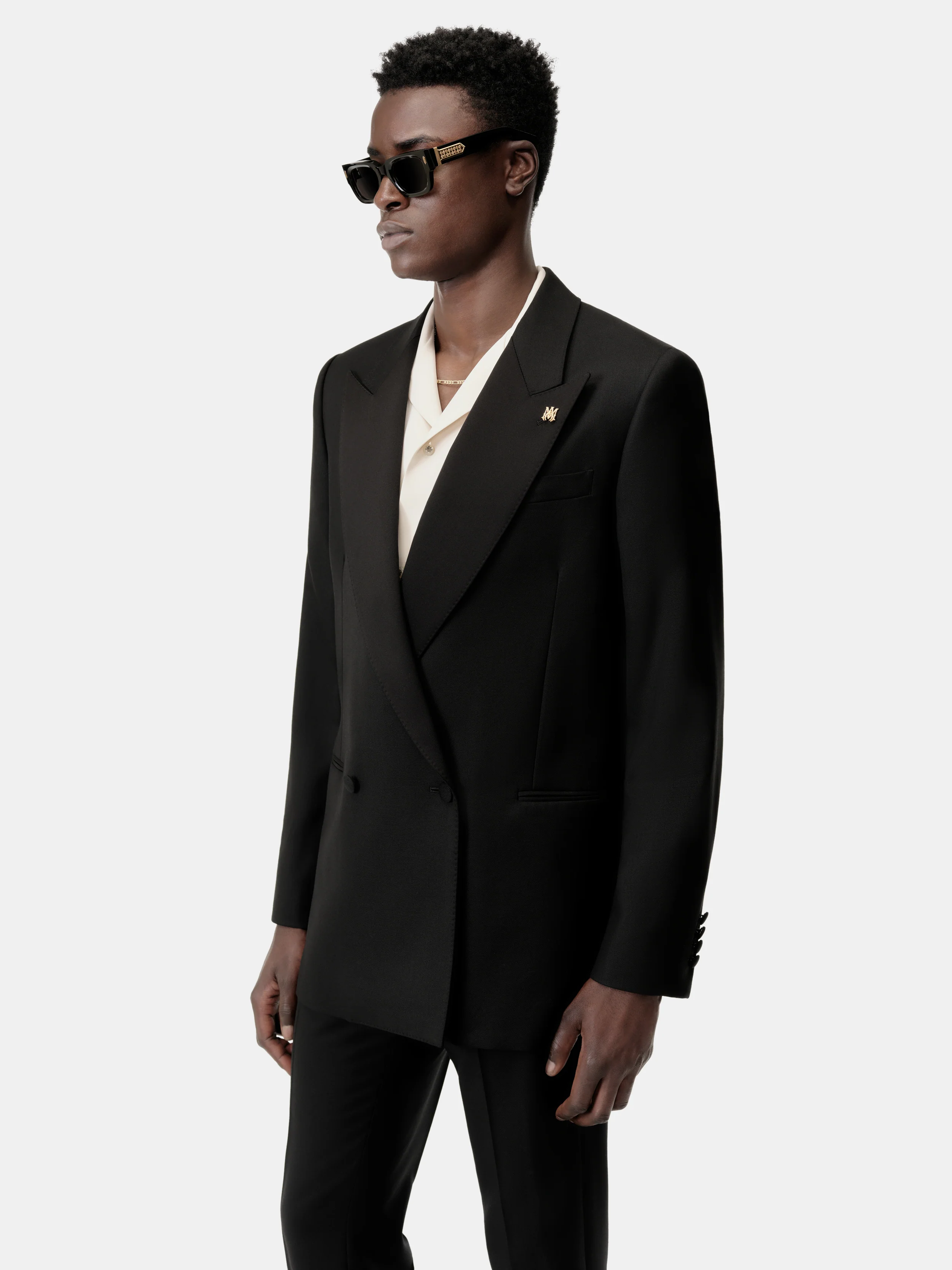 MA DOUBLE-BREASTED BLAZER - Black - Image 4