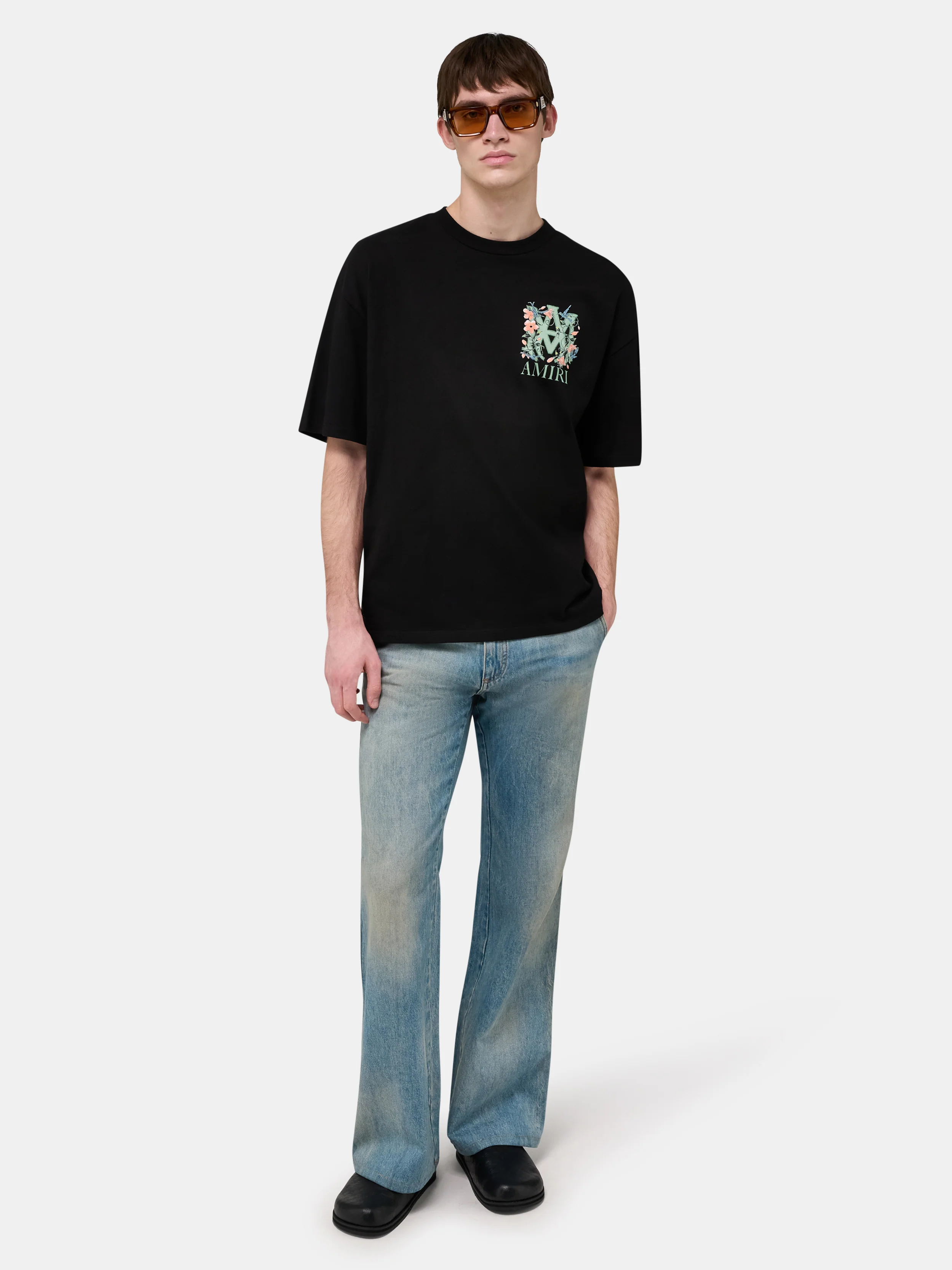 MA FLORAL OVERSIZED TEE - Black - Image 2