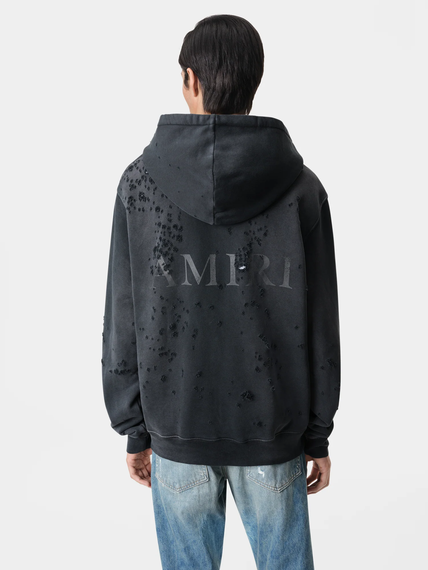 MA LOGO SHOTGUN ZIP HOODIE - Faded Black - Image 4