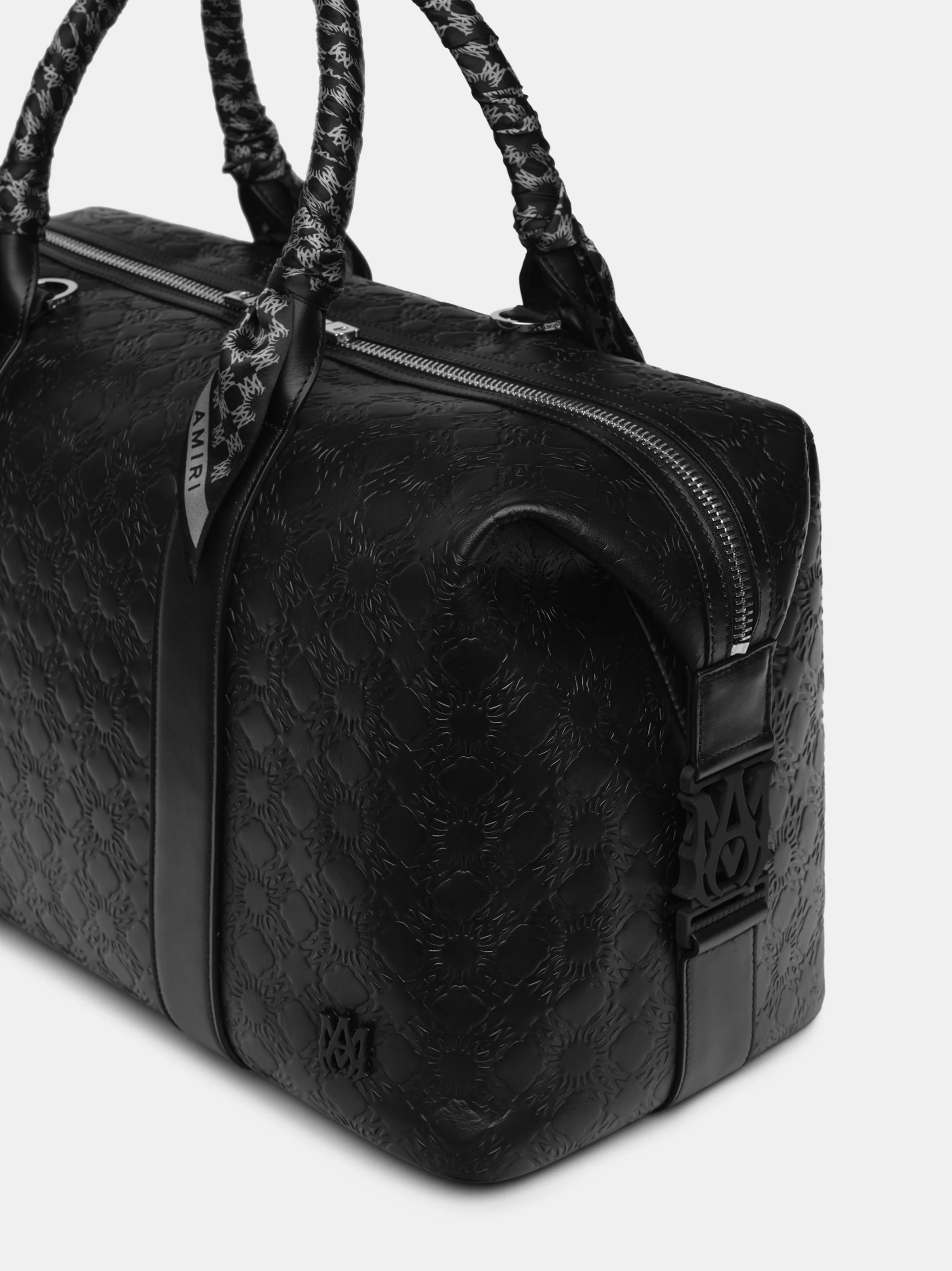 MA QUAD LEATHER DUFFLE BAG - Black - Image 4