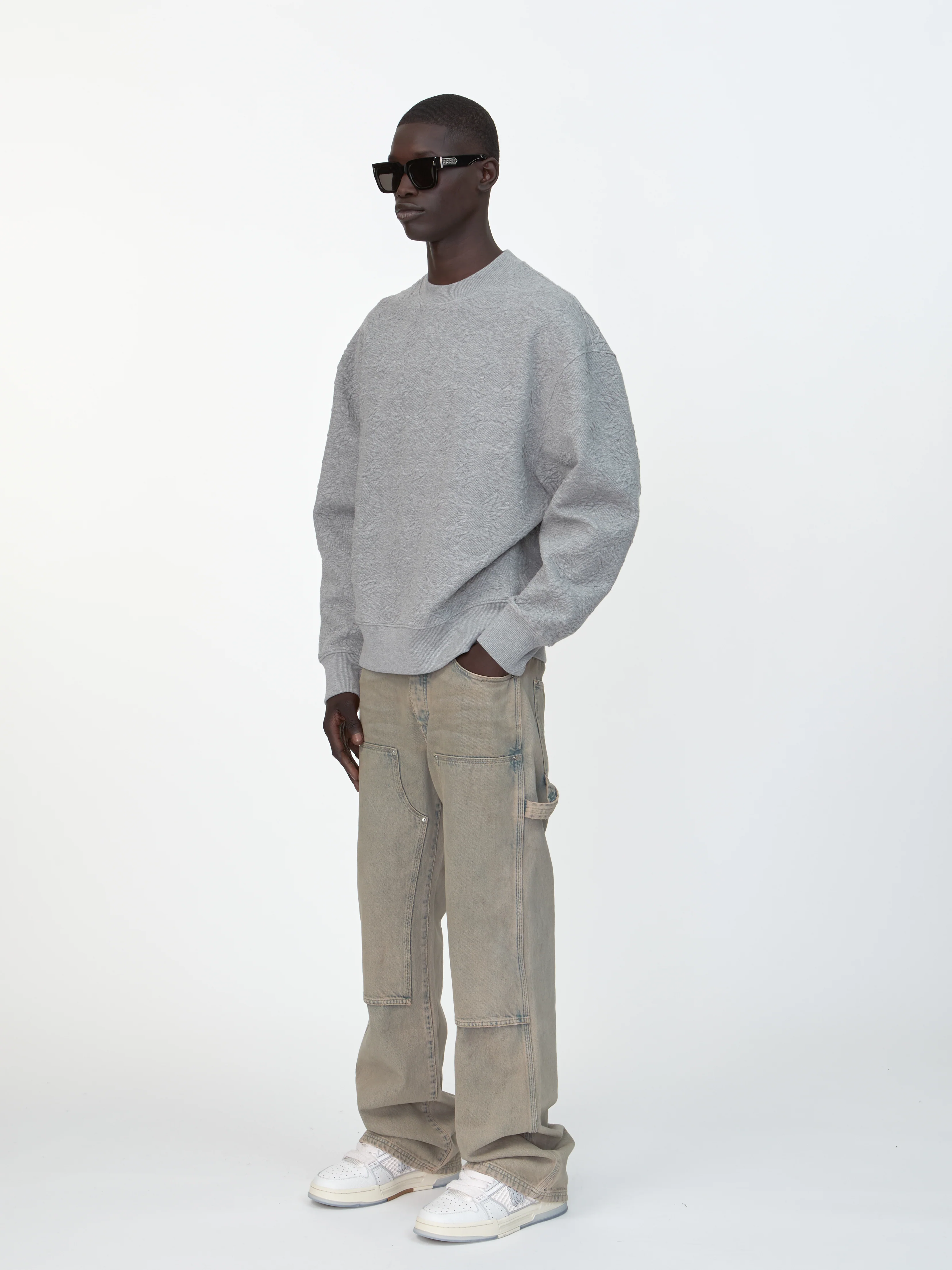 MA QUAD OVERSIZED CREW - STONE - Image 3